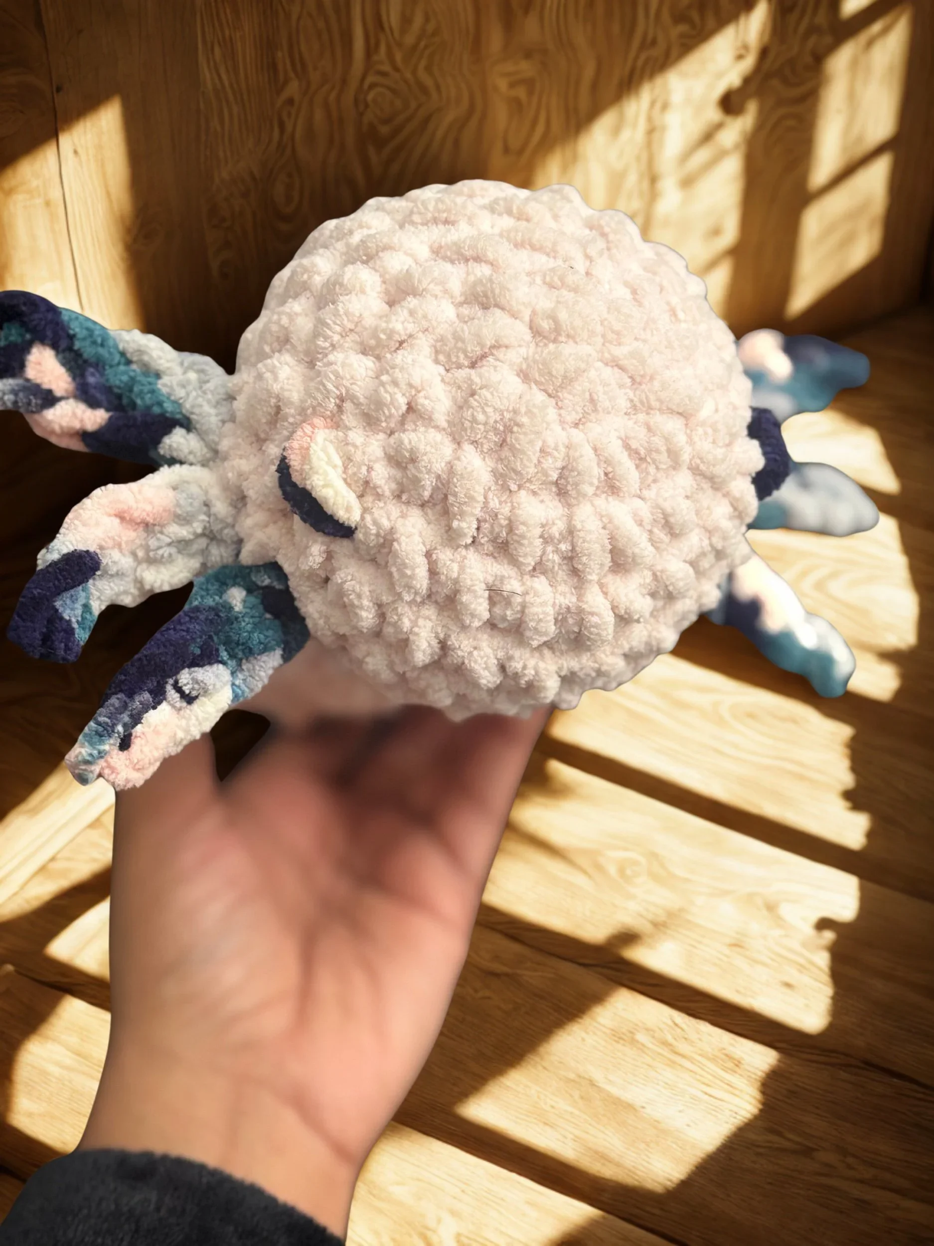 Soft Pink Axolotl Crochet Plushie
