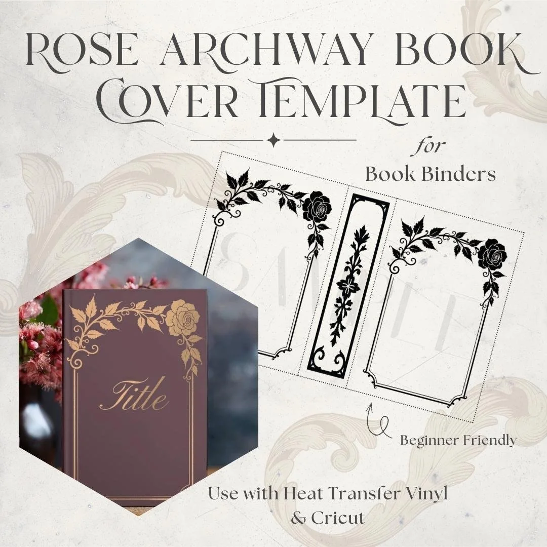 Rose Archway Bookbinding Cover Template