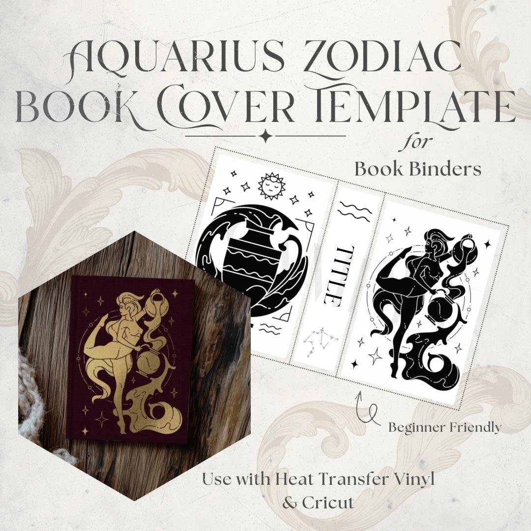 Zodiac Aquarius Book Cover Design Template