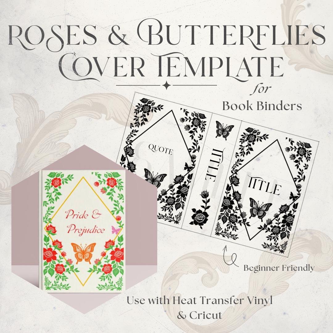 Butterfly Rose Book Cover Template