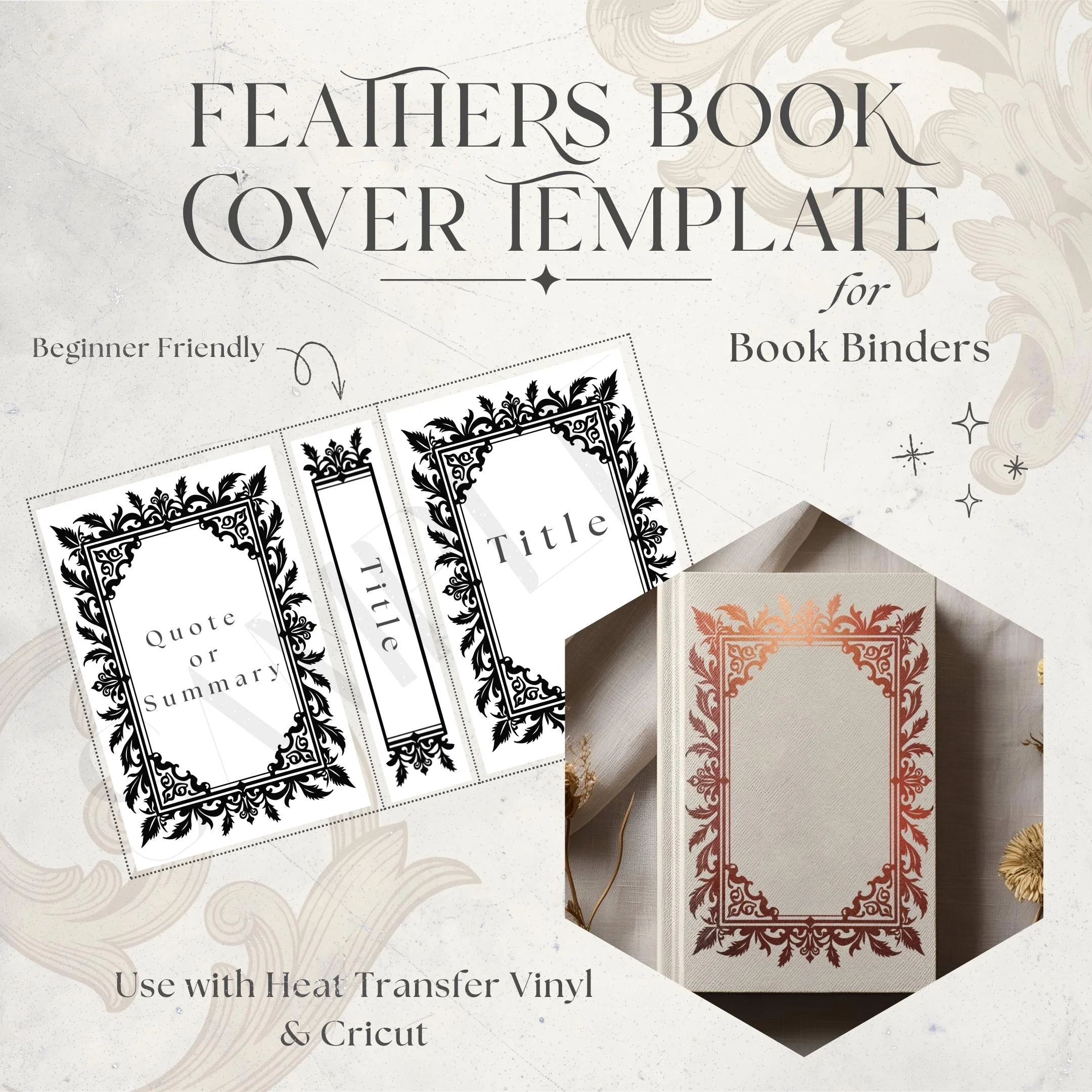 Feathers Book Cover Template