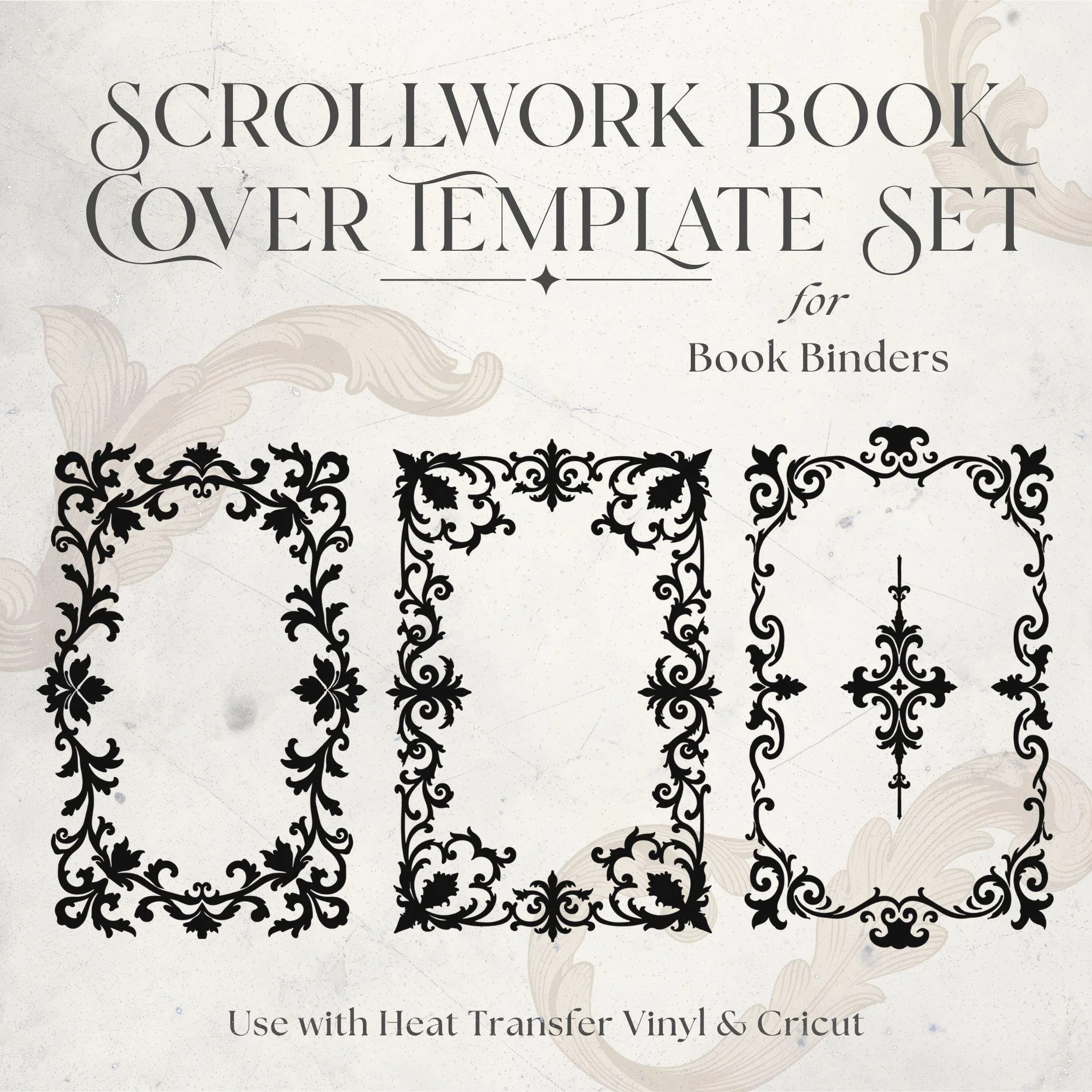 Scrollwork Book Cover Template Set