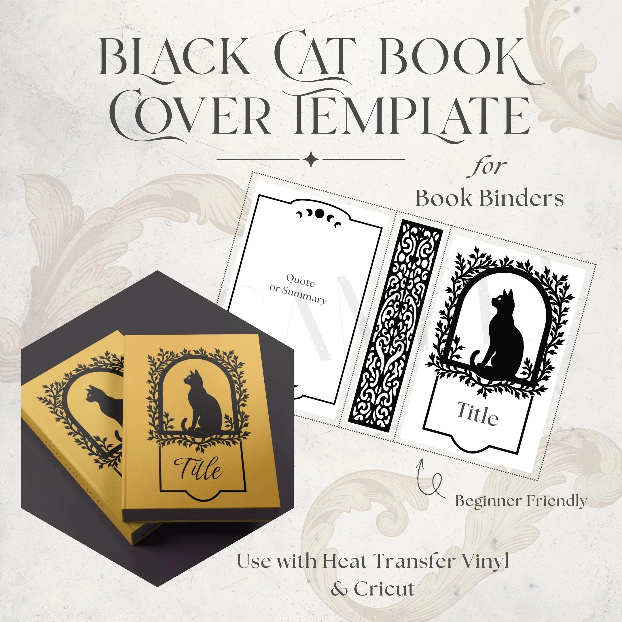 Black Cat Book Cover Template