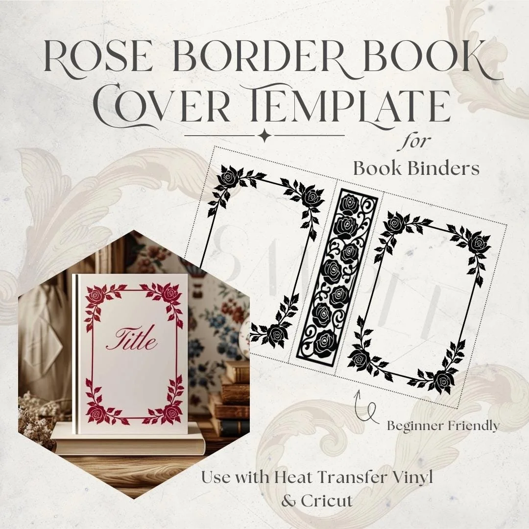 Rose Border Book Cover Design Template