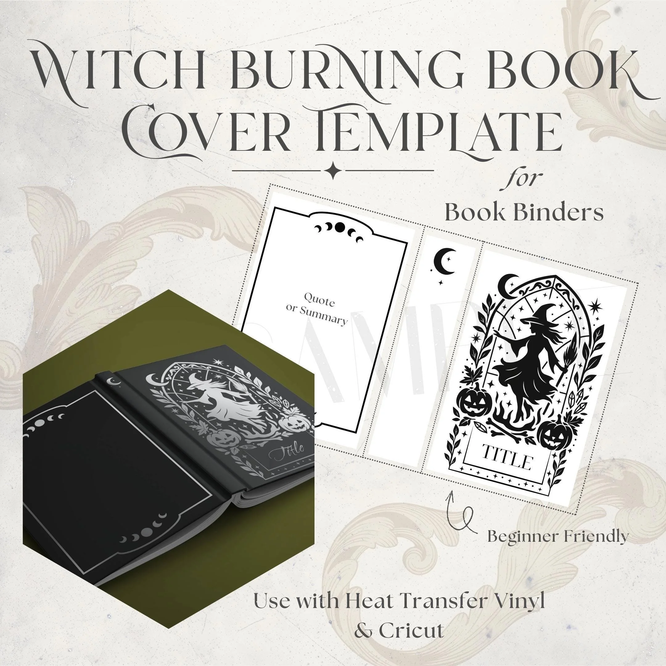 Witch Burning Book Cover Template