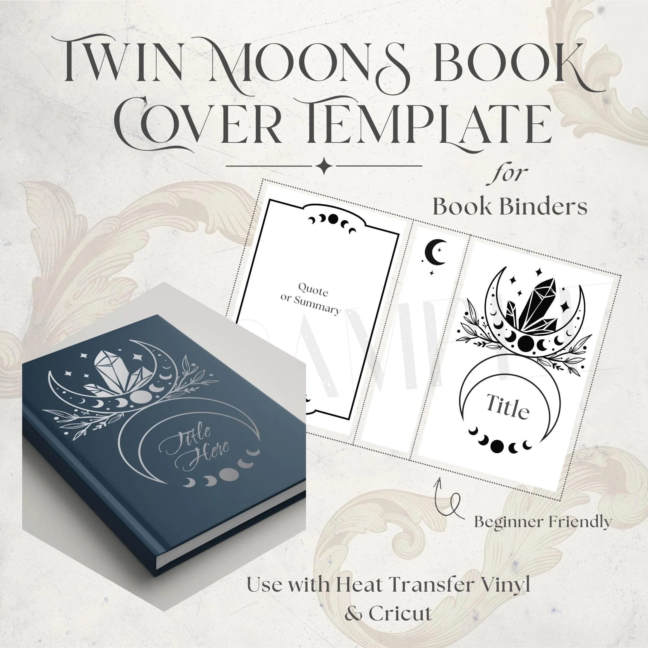 Twin Moons Book Cover Template