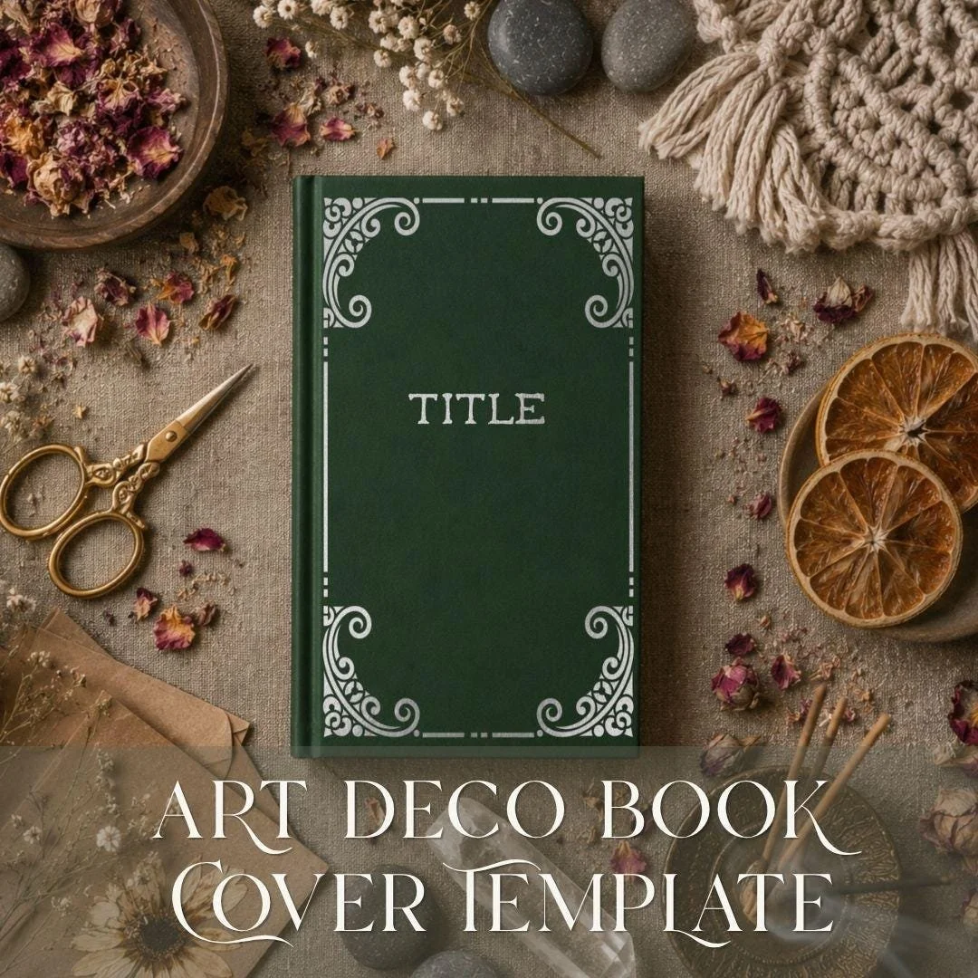 Art Deco Swirls Book Cover Template