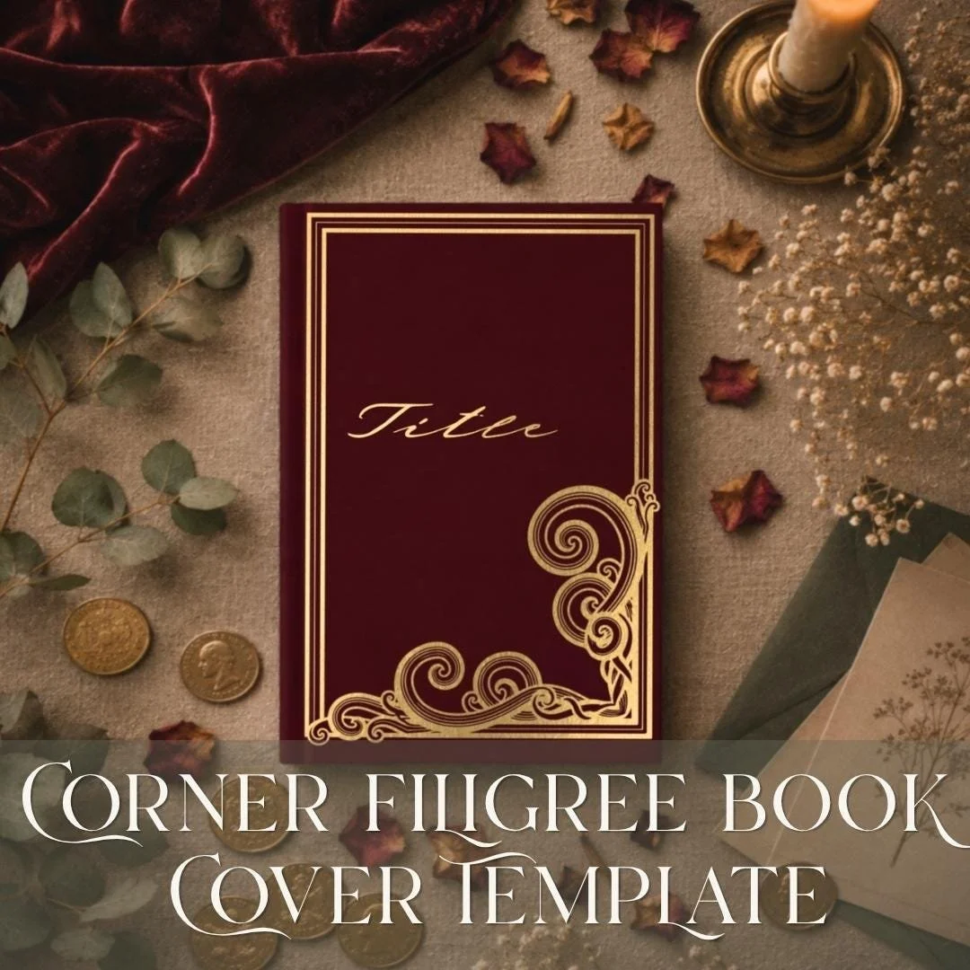 Corner Filigree Book Cover Template