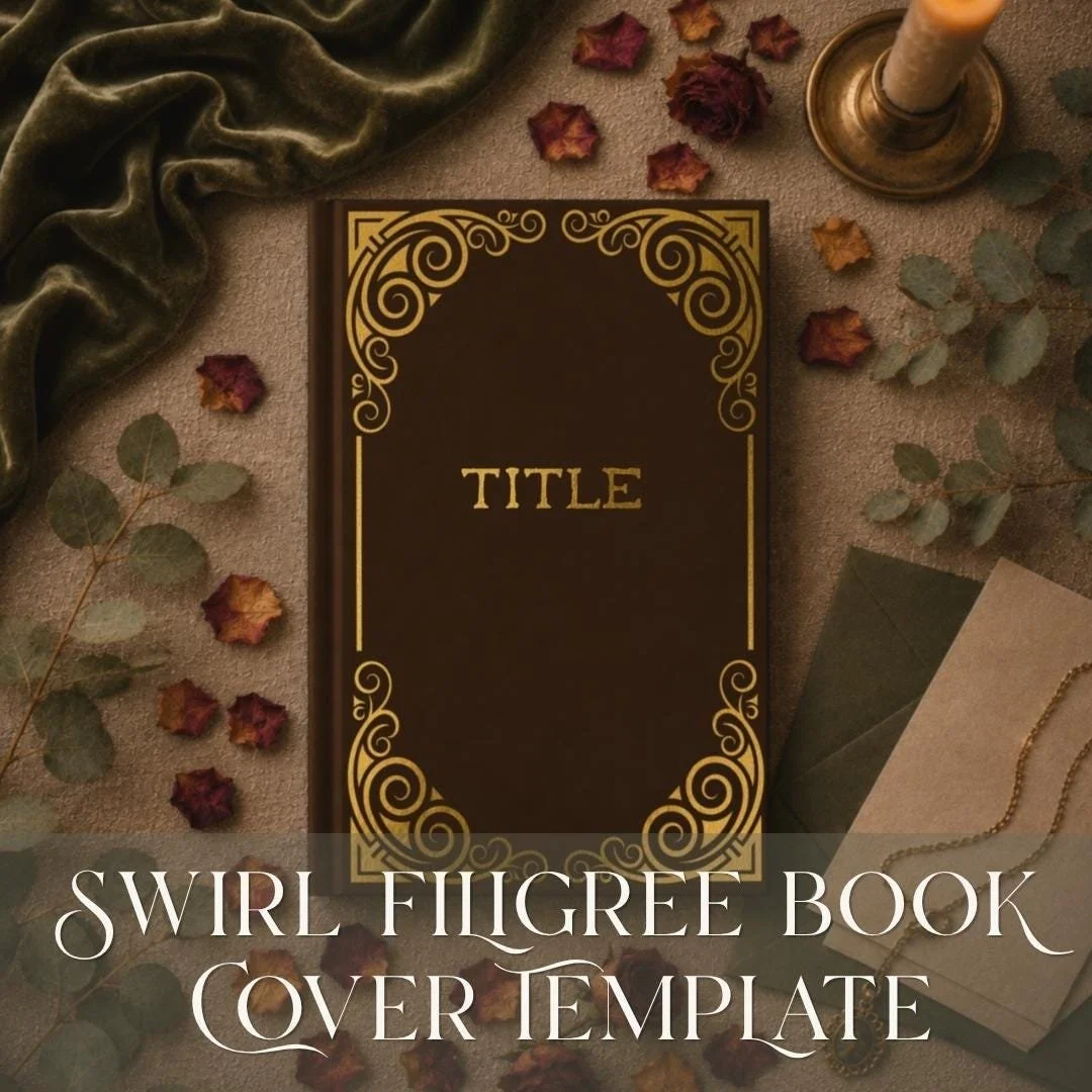 Swirl Filigree Book Cover Template