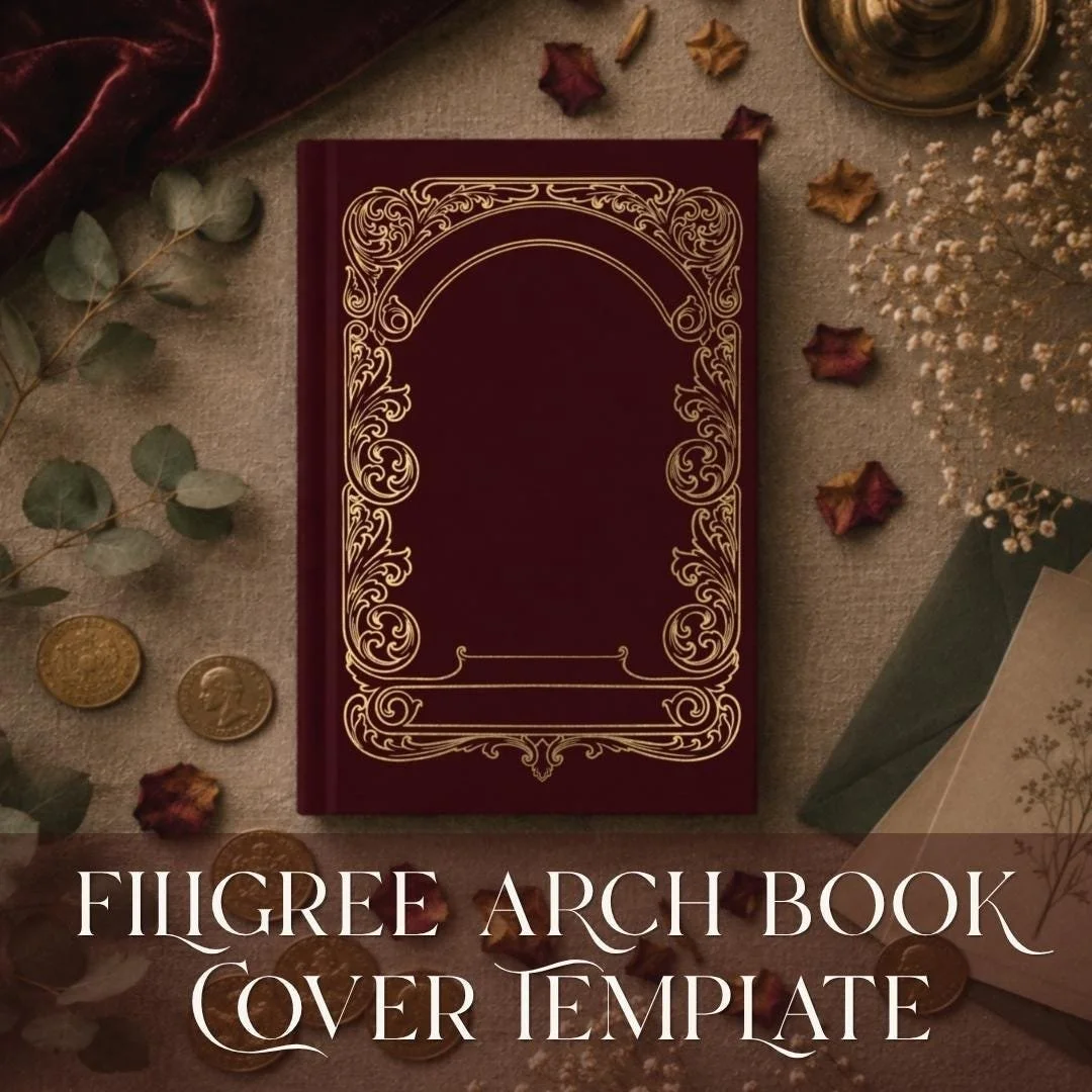 Filigree Arch Book Cover Template