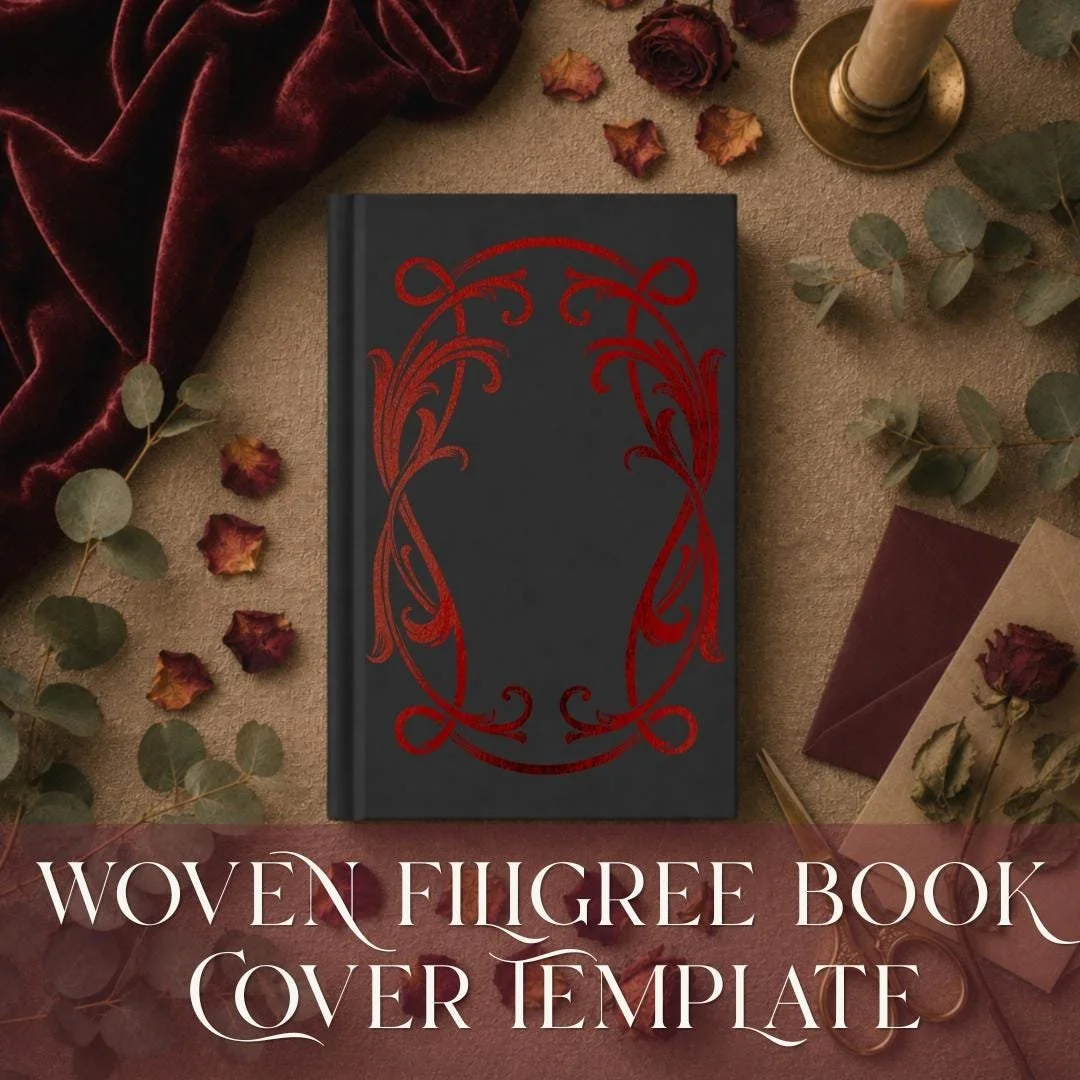 Woven Filigree Book Cover Template