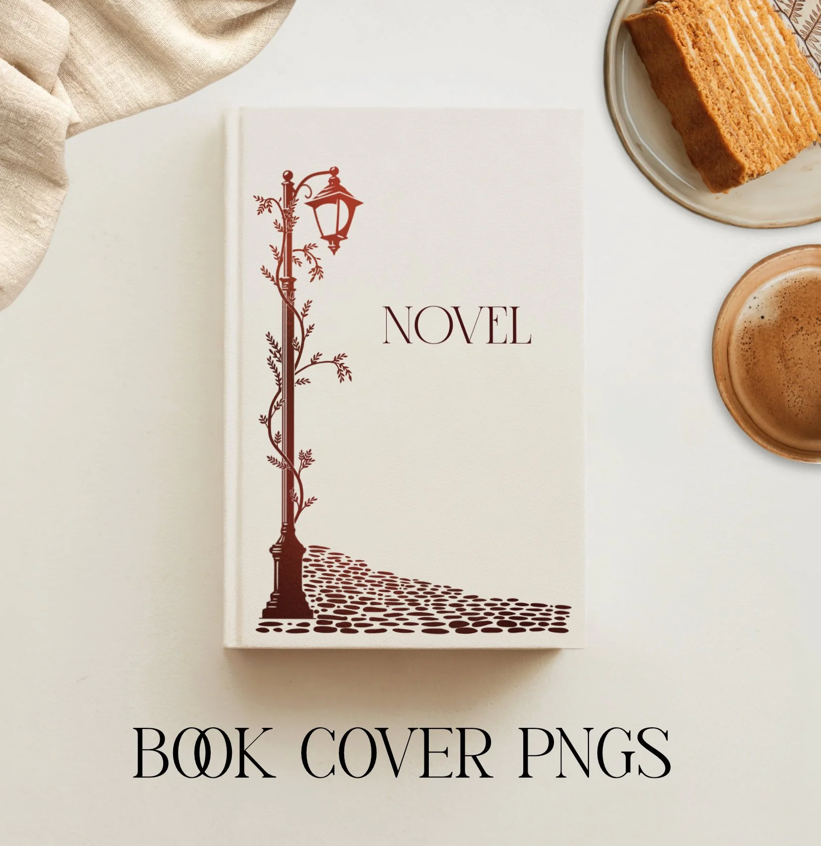 Lamppost Mystery Book Cover Template