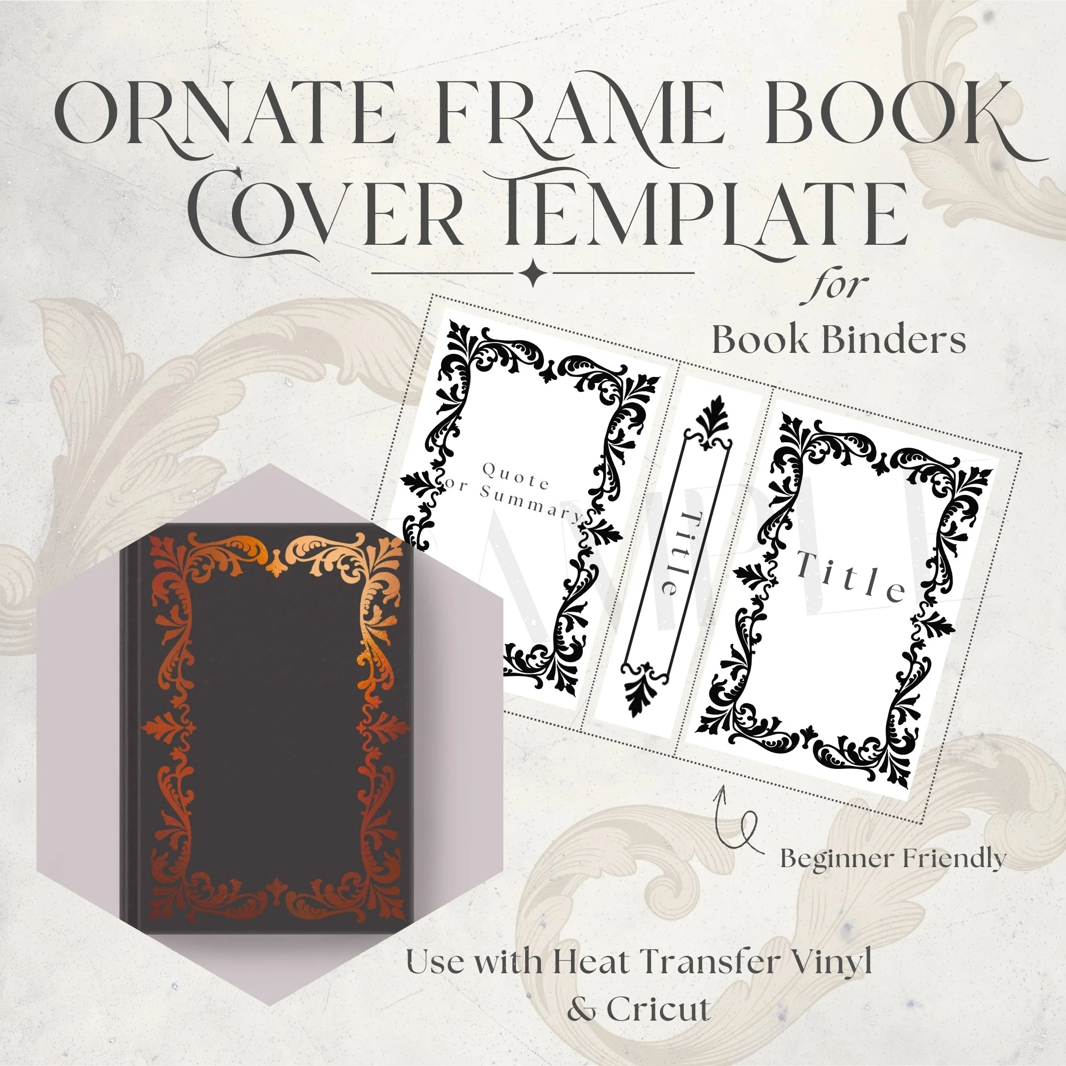 Ornate Frame Book Cover Template