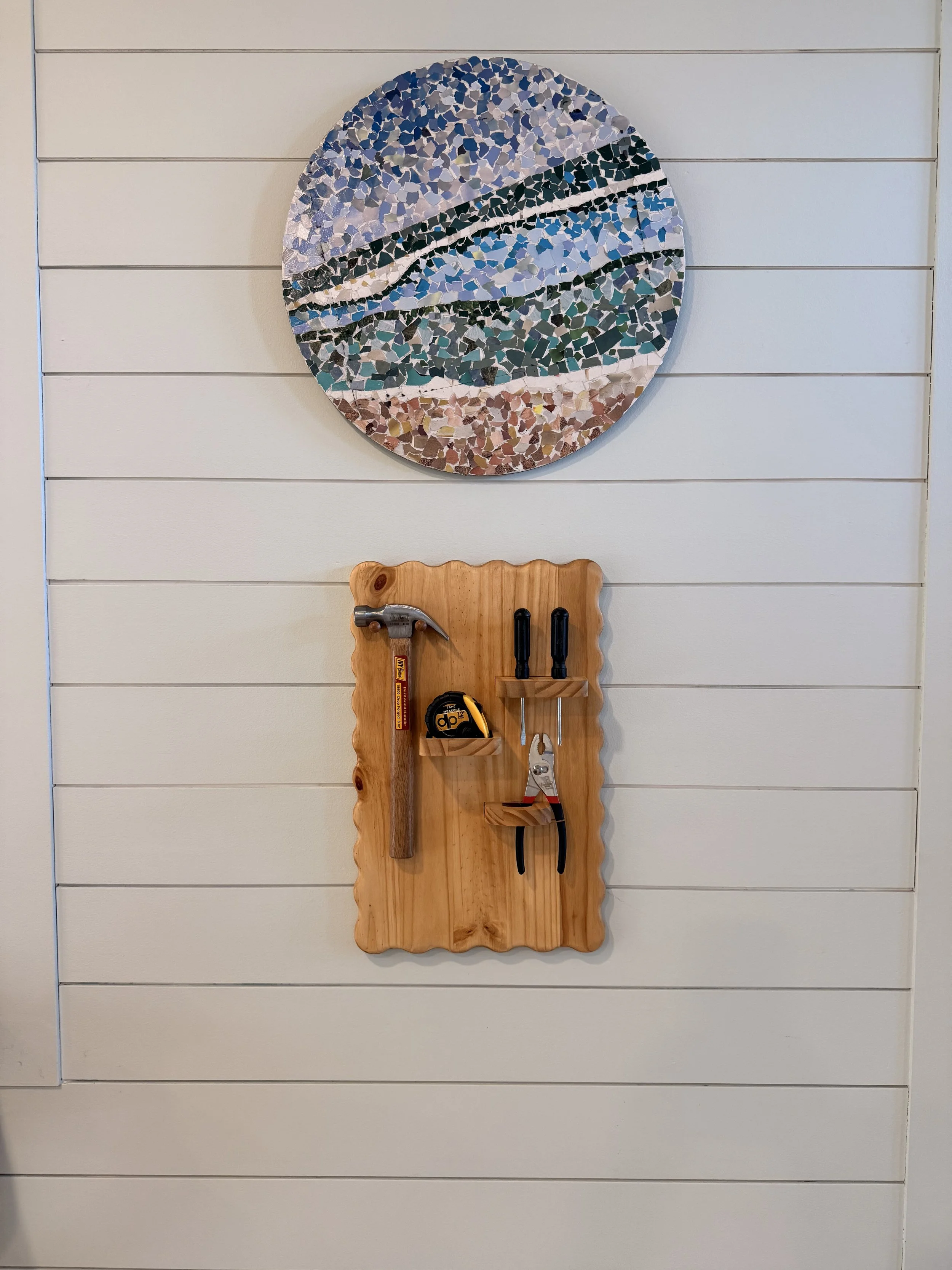 Knotty pine on wall with picture.jpg