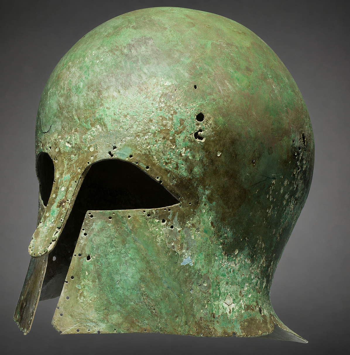 Ancient Greek Bronze Corinthian Helmet 600-500BC