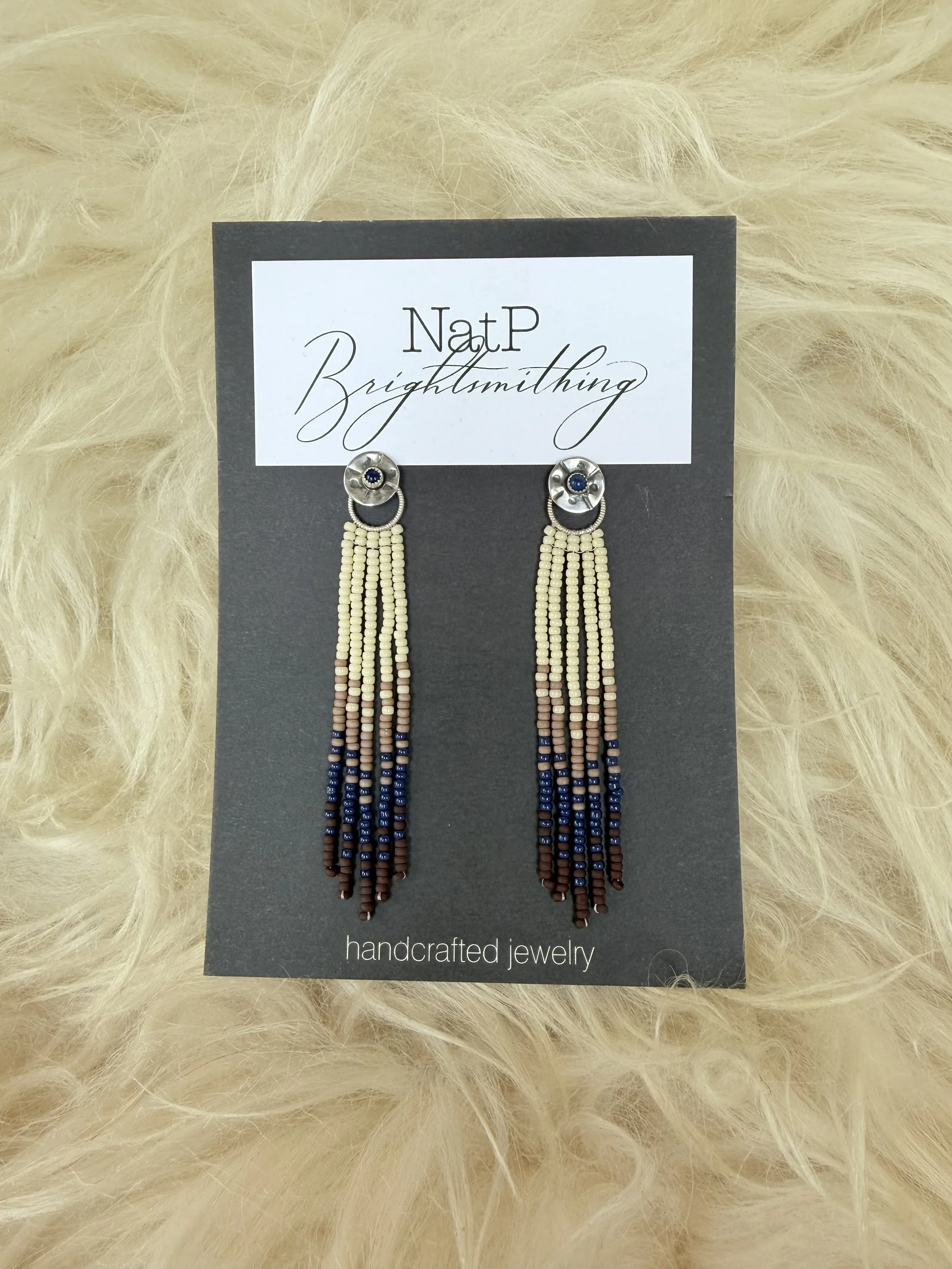 Lapis Lazuli Beaded Earrings