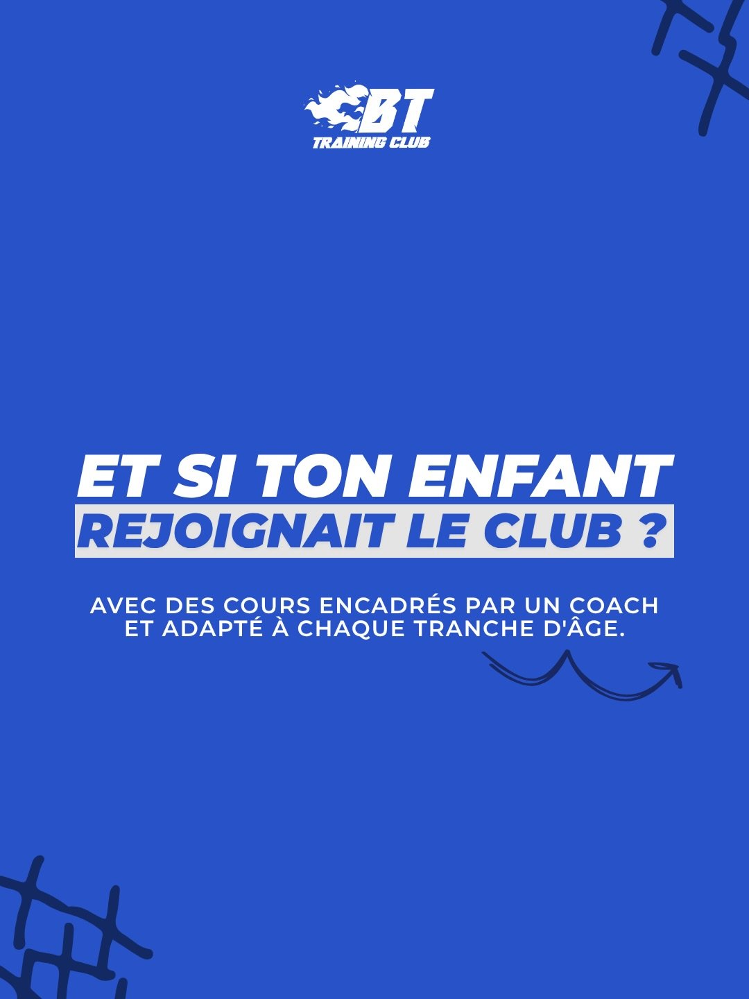 Et si ton enfant rejoignait le club ?

Chaque samedi matin, BT Training Club propose des cours adapt&eacute;s aux jeunes de 3 &agrave; 16 ans. Du coaching en pr&eacute;sentiel, des groupes par tranche d&rsquo;&acirc;ge, et des s&eacute;ances pens&eac