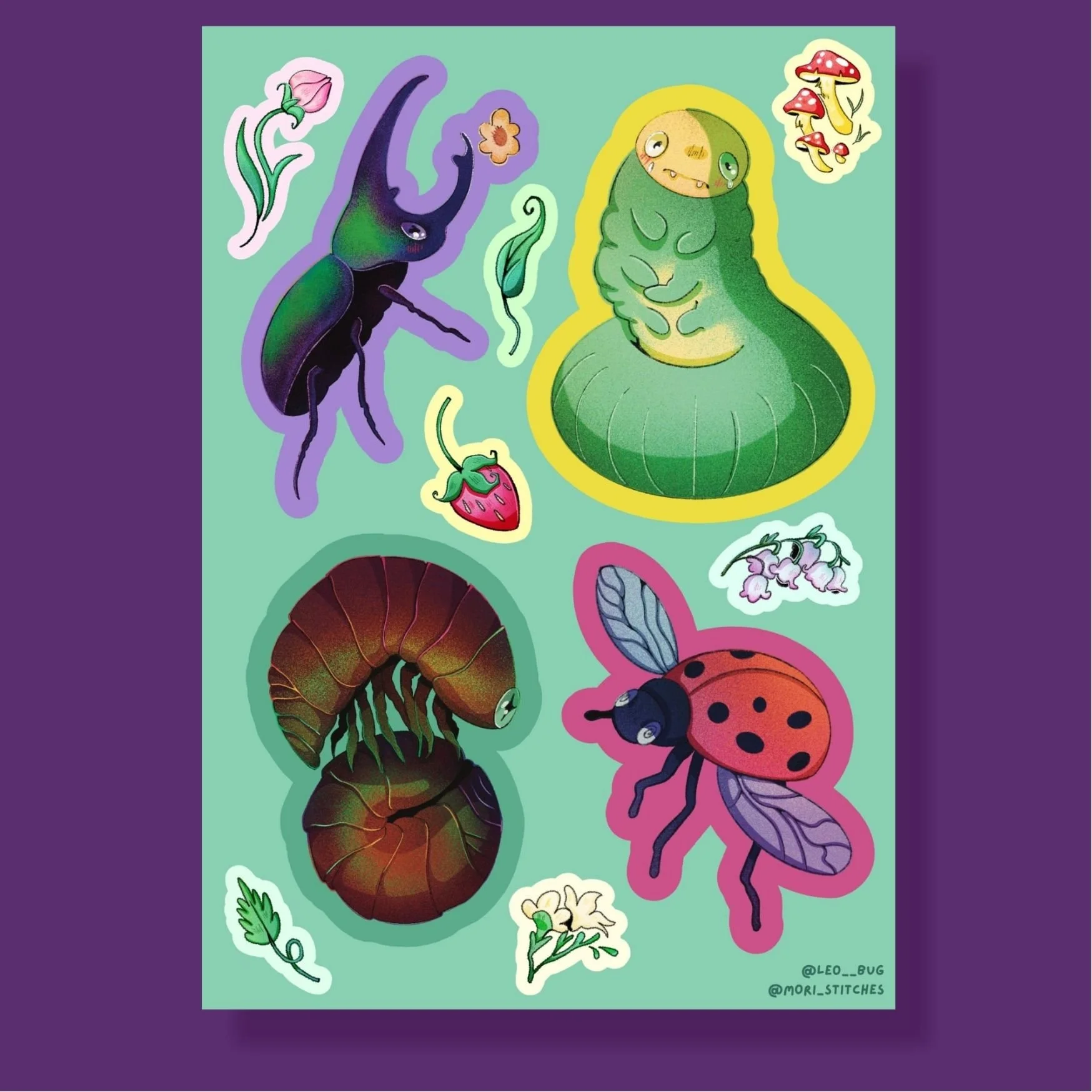Bichitos tontos- Sticker Sheet (A5)