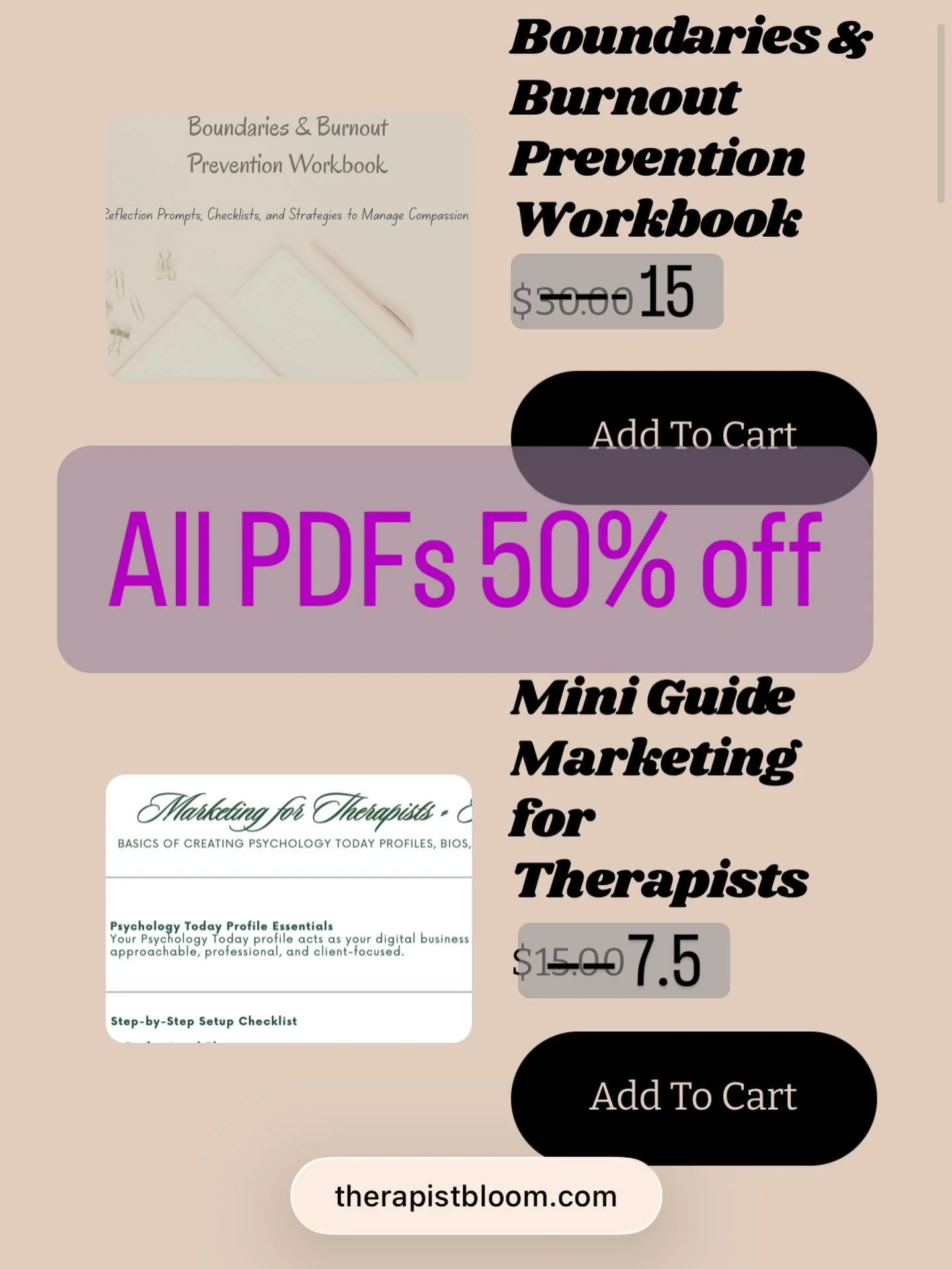 We&rsquo;ve hit 3k followers and as a thank you have 50% off all PDFs for one week only. Topics vary from client intake questionnaire to exam anxiety toolkit to billing and insurance 101 for your private practice. Don&rsquo;t miss out ✨ www.therapist