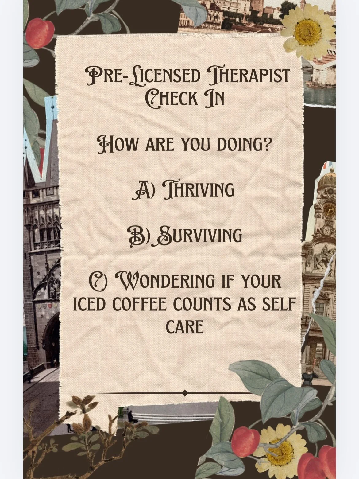 Pre-Licensed Therapist and Feeling Stuck? 

This phase is hard.

You're balancing clients, supervision, documentation, licensure requirements, and self doubt often without enough support.

Our 1:1 Coaching for Pre-Licensed Therapists helps you:

~Cla