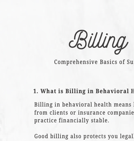 Billing & Insurance 101