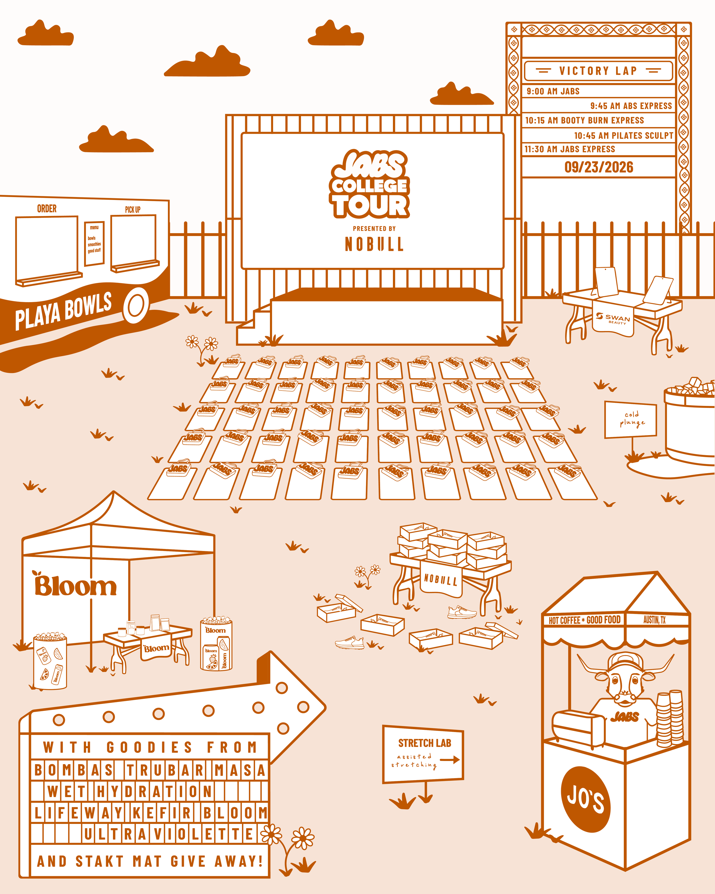 JABS @ UT AUSTIN: 9/23 SINGLE CLASS + GOODIE BAG (FREE STUFF! PRODUCTS,  GRIP SOCKS ETC)