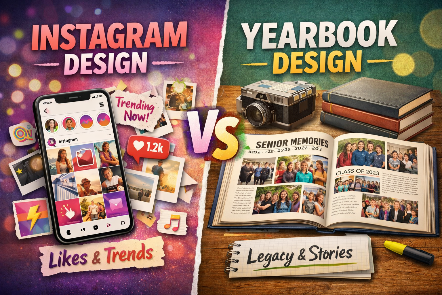 Instagram vs. Yearbook Design: What’s the Difference?
