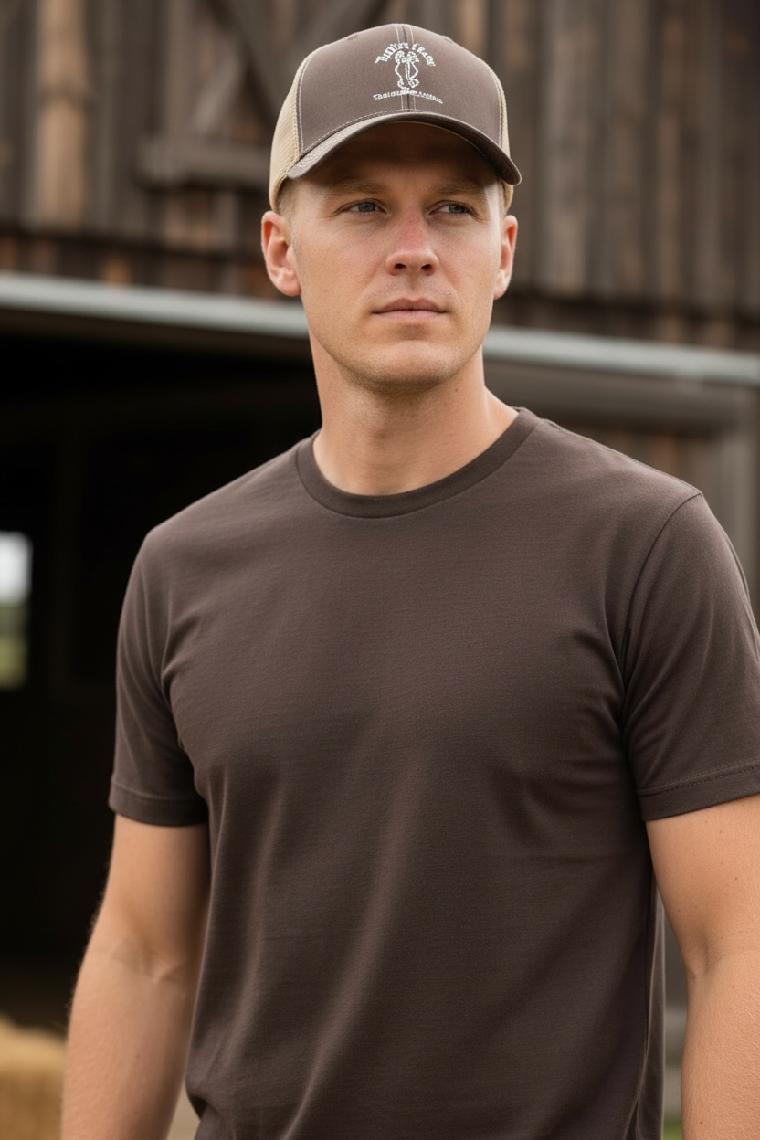 THTR brown trucker hat