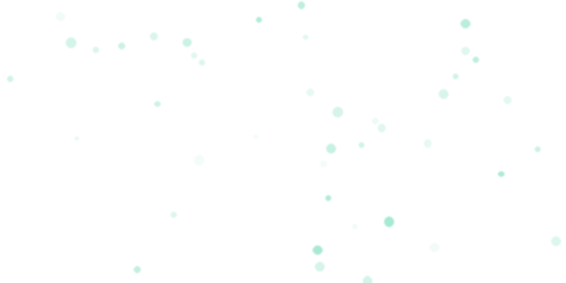 Light green bubbles scattered on a white background.