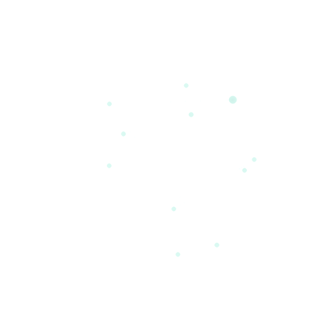 Light blue dots scattered randomly on a white background.