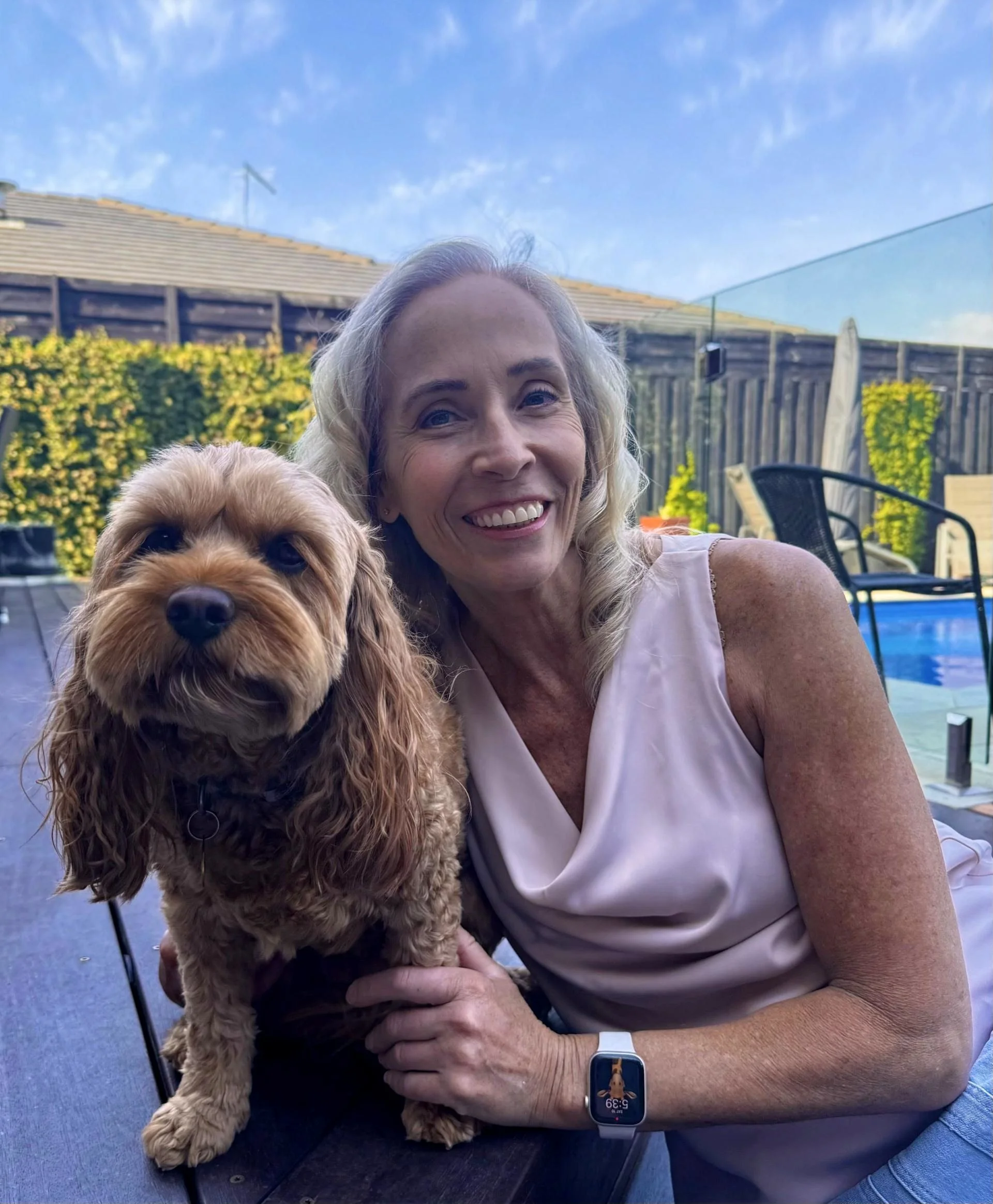 Therapy dog supporting children