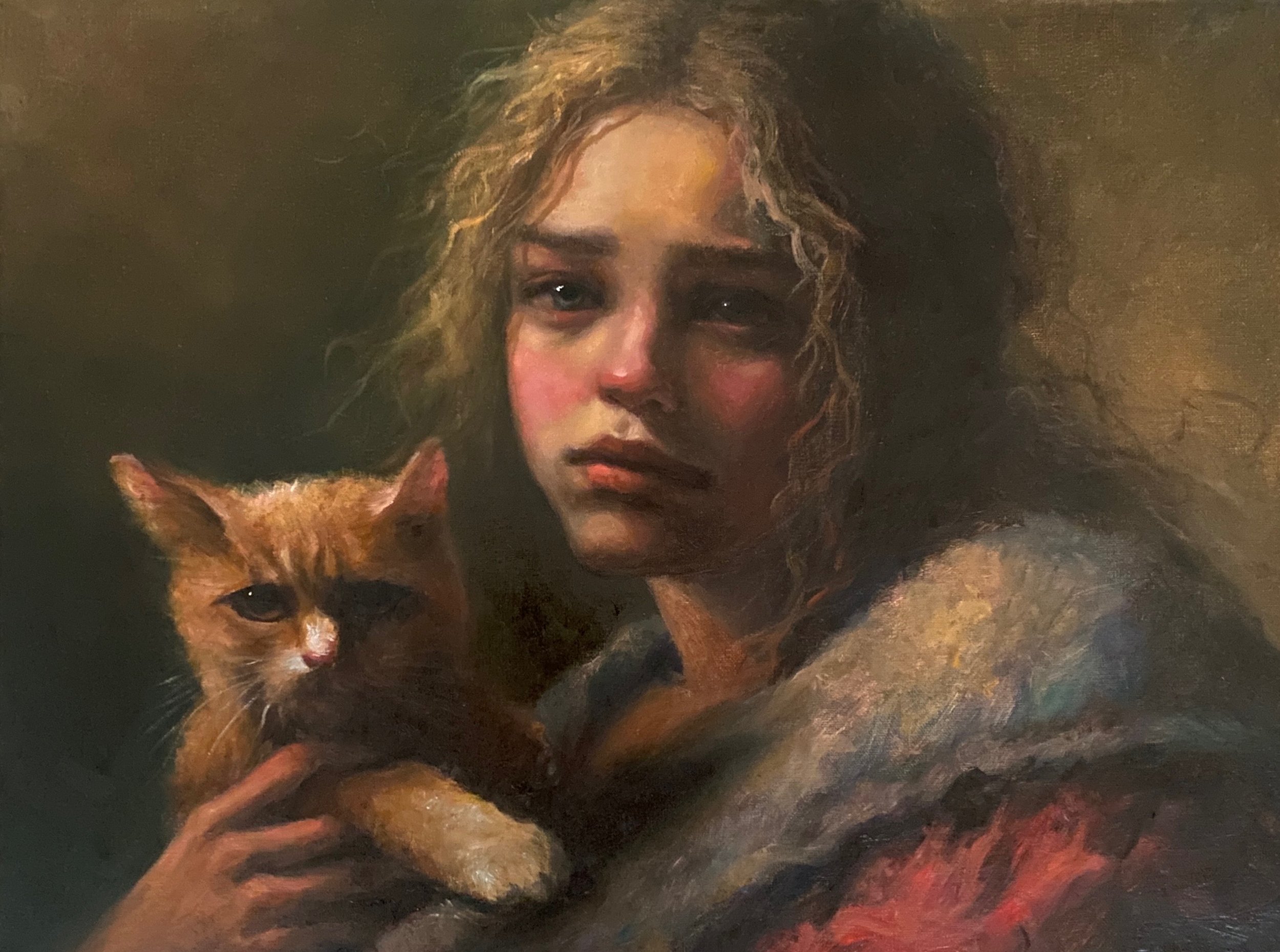 A Girl and Her Cat