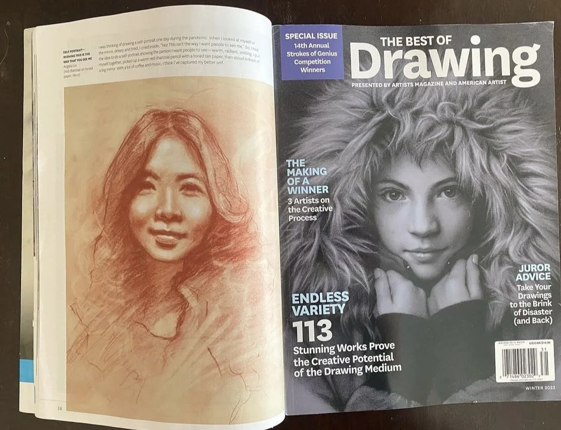 Self Portrait featured in The Best of Drawing magazine