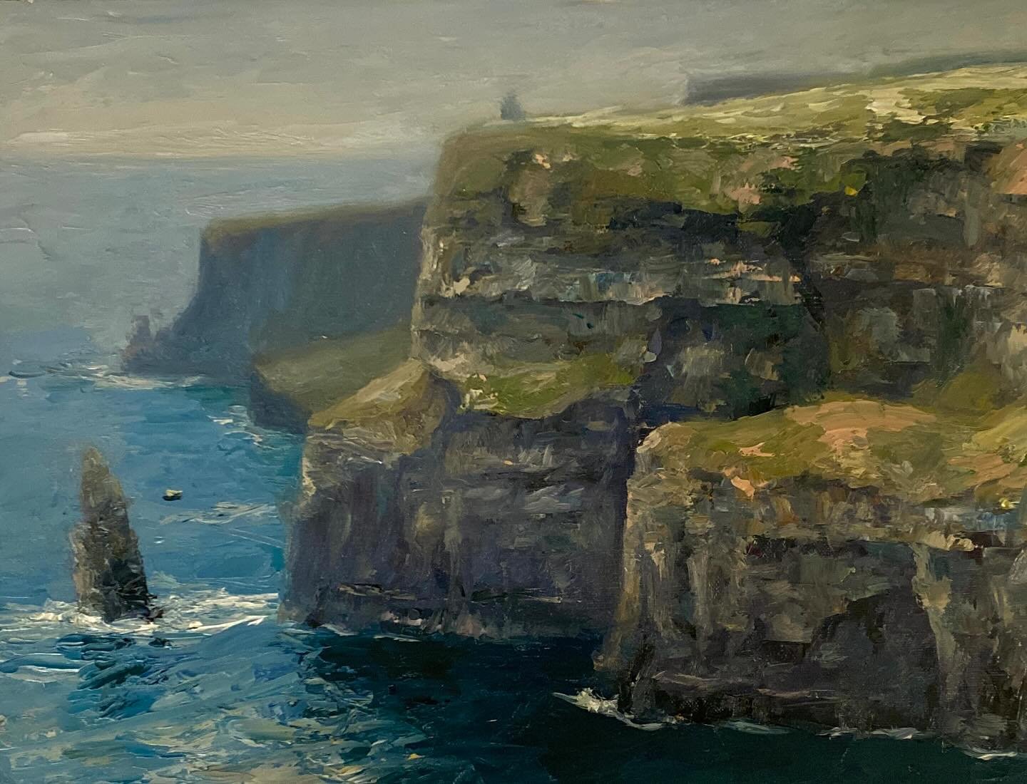 Cliff of Moher
Oil on canvas 9&rdquo;x12&rdquo;
#landscapepaintings #art #painting #art #artwork #fineart #paintingknifeart #paintingknife #palateknifepainting #oilpainting #artistsoninstagram #paintingfromlife #sea #dailypainting  #ireland #cliffofm