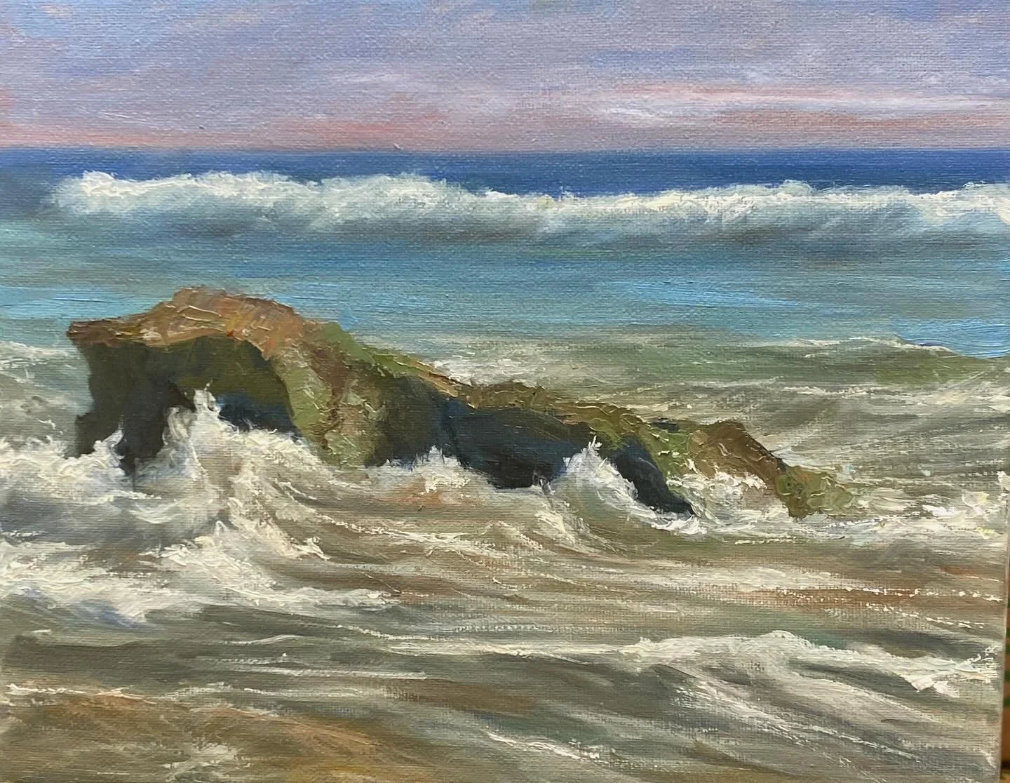 A quick and small study of the sea waves 
Oil on canvas 8&rdquo;x10&rdquo;
#landscapepaintings #art #painting #art #artwork #fineart #paintingknifeart #paintingknife #palateknifepainting #surfing #oilpainting #artistsoninstagram #paintingfromlife #se