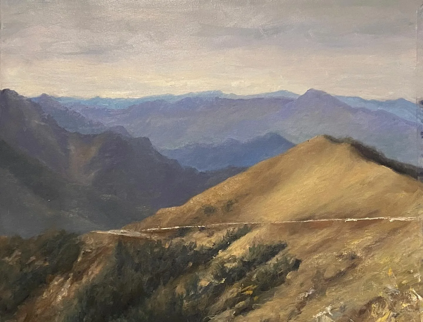 Hiking Mt. Hehuan , Taiwan 合歡山，台灣
Oil on canvas paper 16&rdquo;x20&rdquo;
#landscapepaintings #art #painting #hiking #artwork #fineart #paintingknifeart #paintingknife #palateknifepainting  #oilpainting #artistsoninstagram #paintingfromlife #mountain