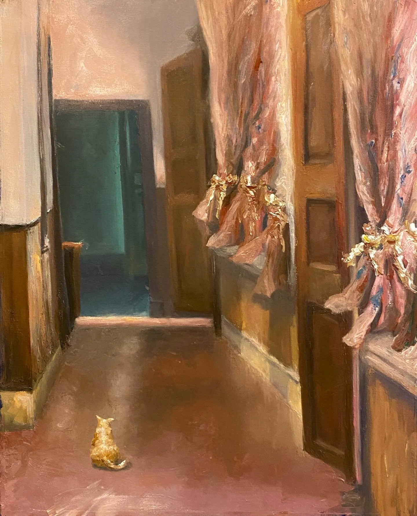 A quiet afternoon in Yide Mansion, Taichung, Taiwan 
Oil on Canvas Paper 16&rdquo;x20&rdquo;
#art #travelandsketch #citysketch #landscapepainting  #heritagebuilding #travelaroundtheworld #oilpainting #artistsoninstagram#historicbuildings  #interiorla