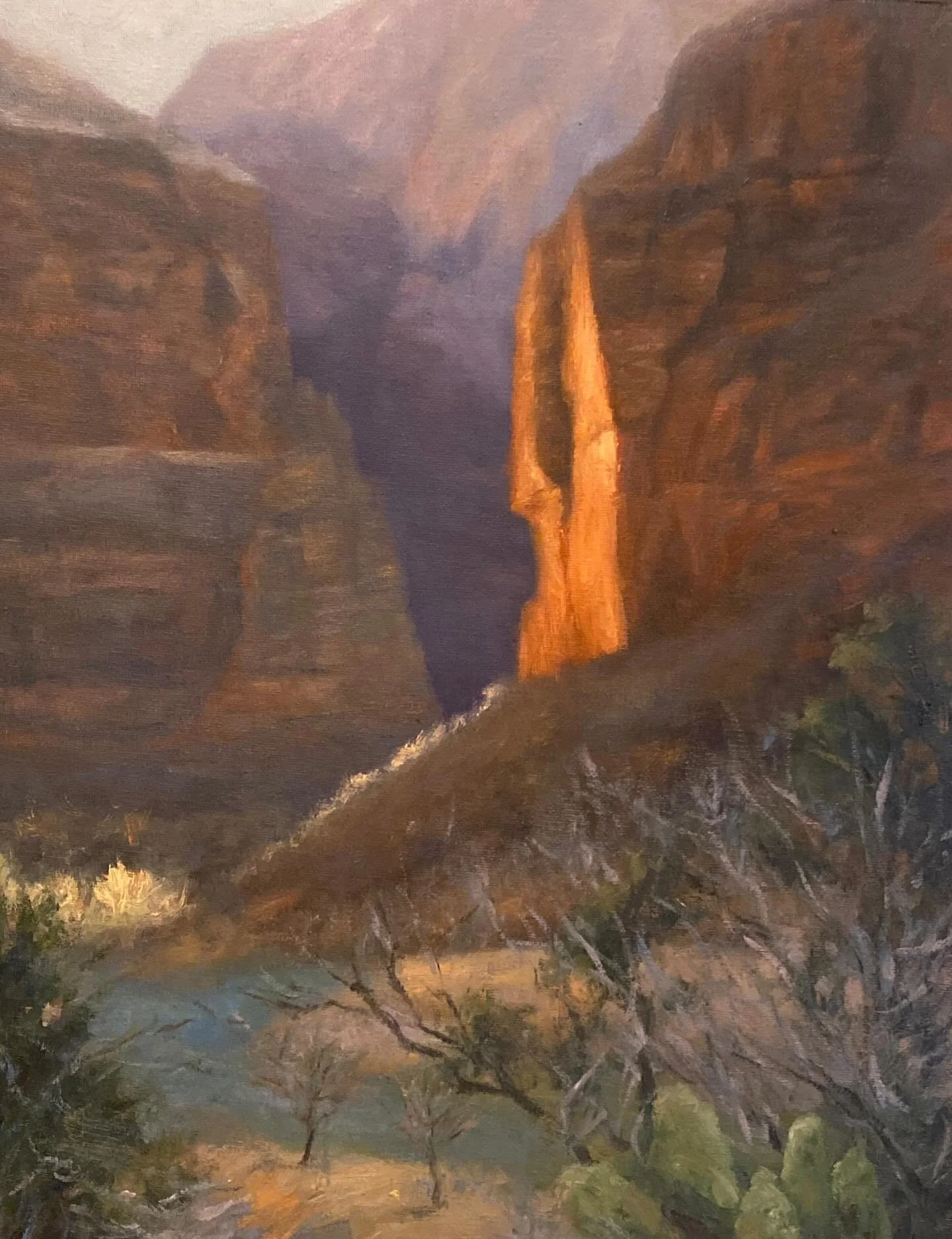 Golden light, Zion National Park 
Oil on canvas 14&rdquo;x18&rdquo;
#landscapepaintings #art #painting #art #artwork #fineart #paintingknifeart #paintingknife #palateknifepainting  #oilpainting #artistsoninstagram #paintingfromlife #mountain #dailypa