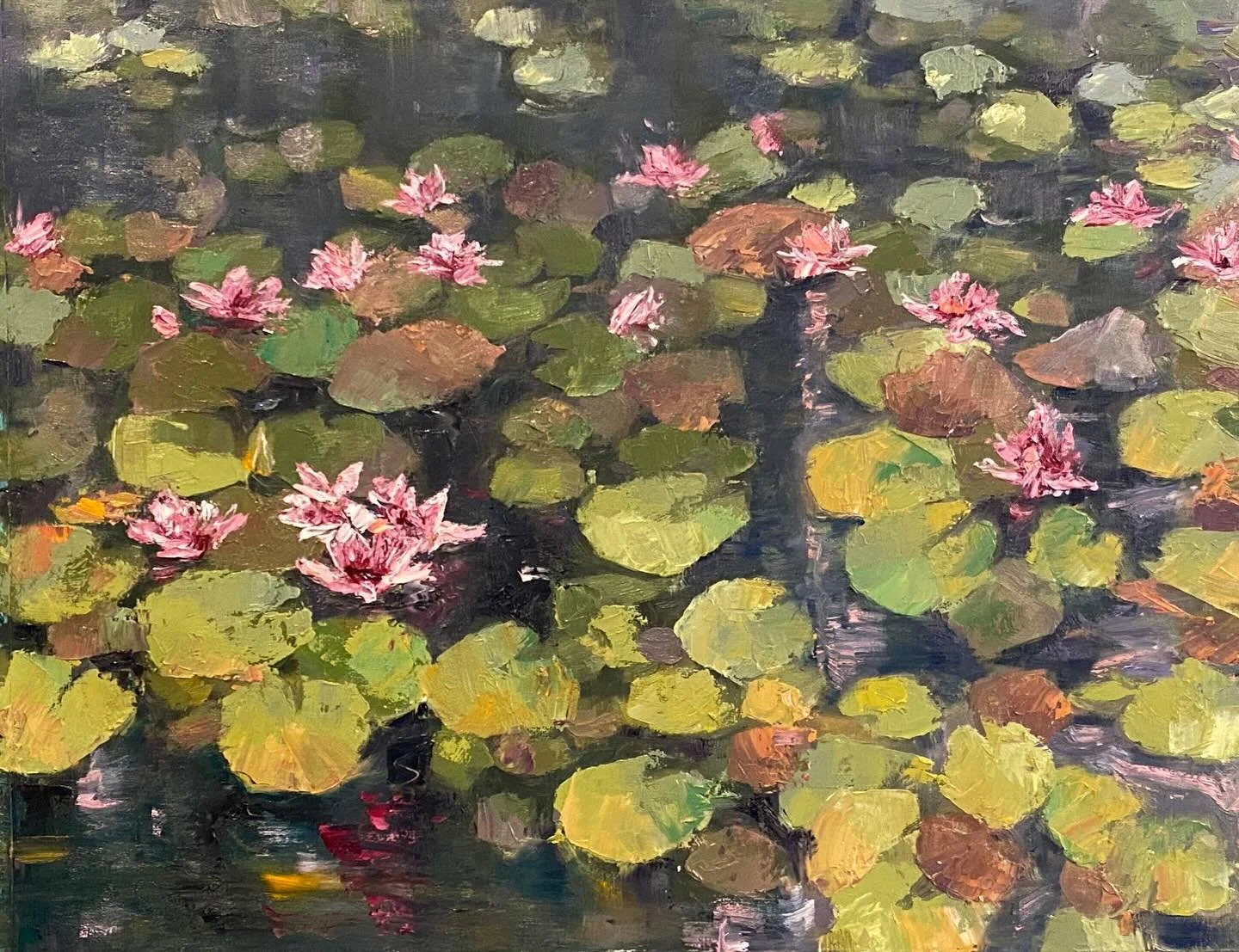 Oil on canvas paper 11&rdquo;x14&rdquo;
#landscapepaintings #art #painting #art #artwork #fineart #paintingknifeart #lotus #paintingknife #palateknifepainting  #oilpainting #artistsoninstagram #paintingfromlife #dailypainting  #flowerpainting #hiking