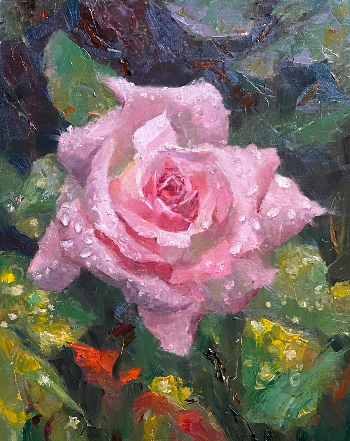 Rain Kissed Rose
Oil on canvas paper 11&rdquo;x14&rdquo;
#landscapepaintings #art #painting #art #artwork #fineart #paintingknifeart #paintingknife #palateknifepainting  #oilpainting #artistsoninstagram #paintingfromlife #dailypainting  #flowerpainti