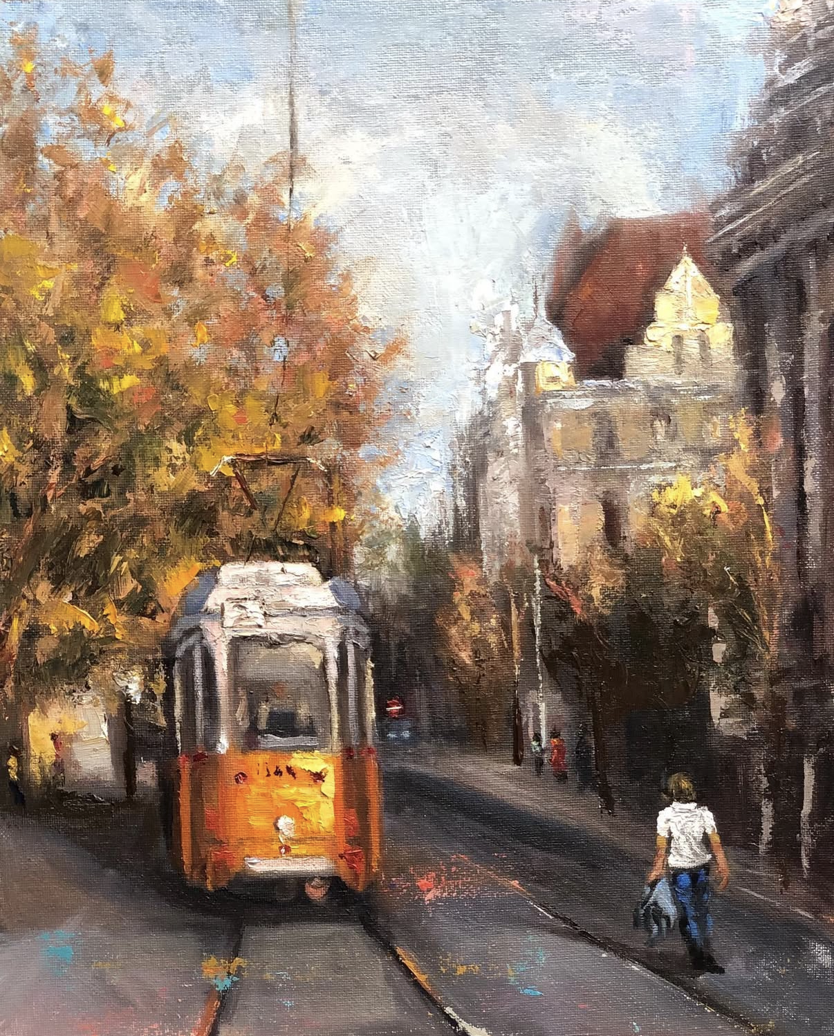 Tram no. 2 in Budapest