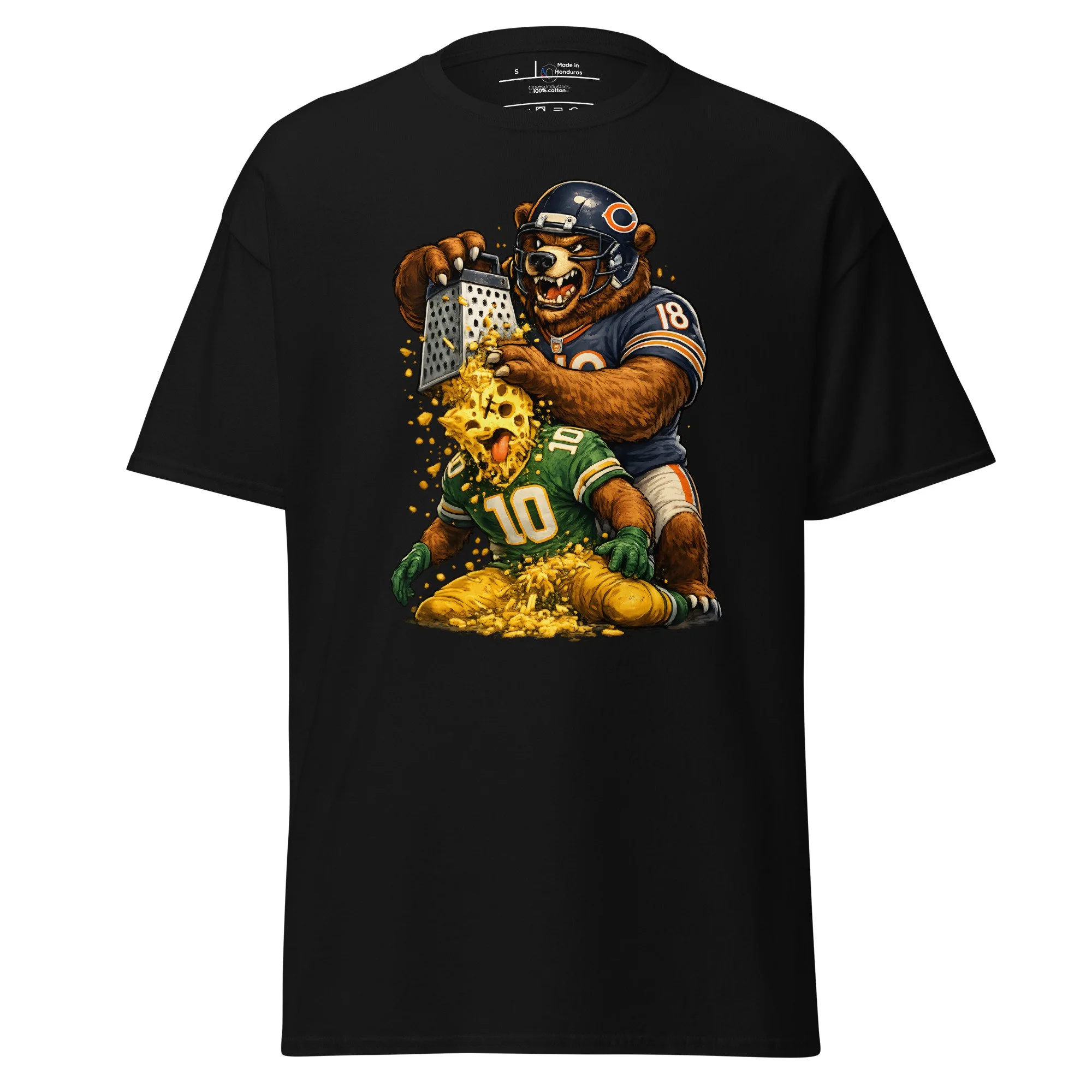 Go Bears! Chicago Bears Fun T-shirt, Cheese grating the Packers