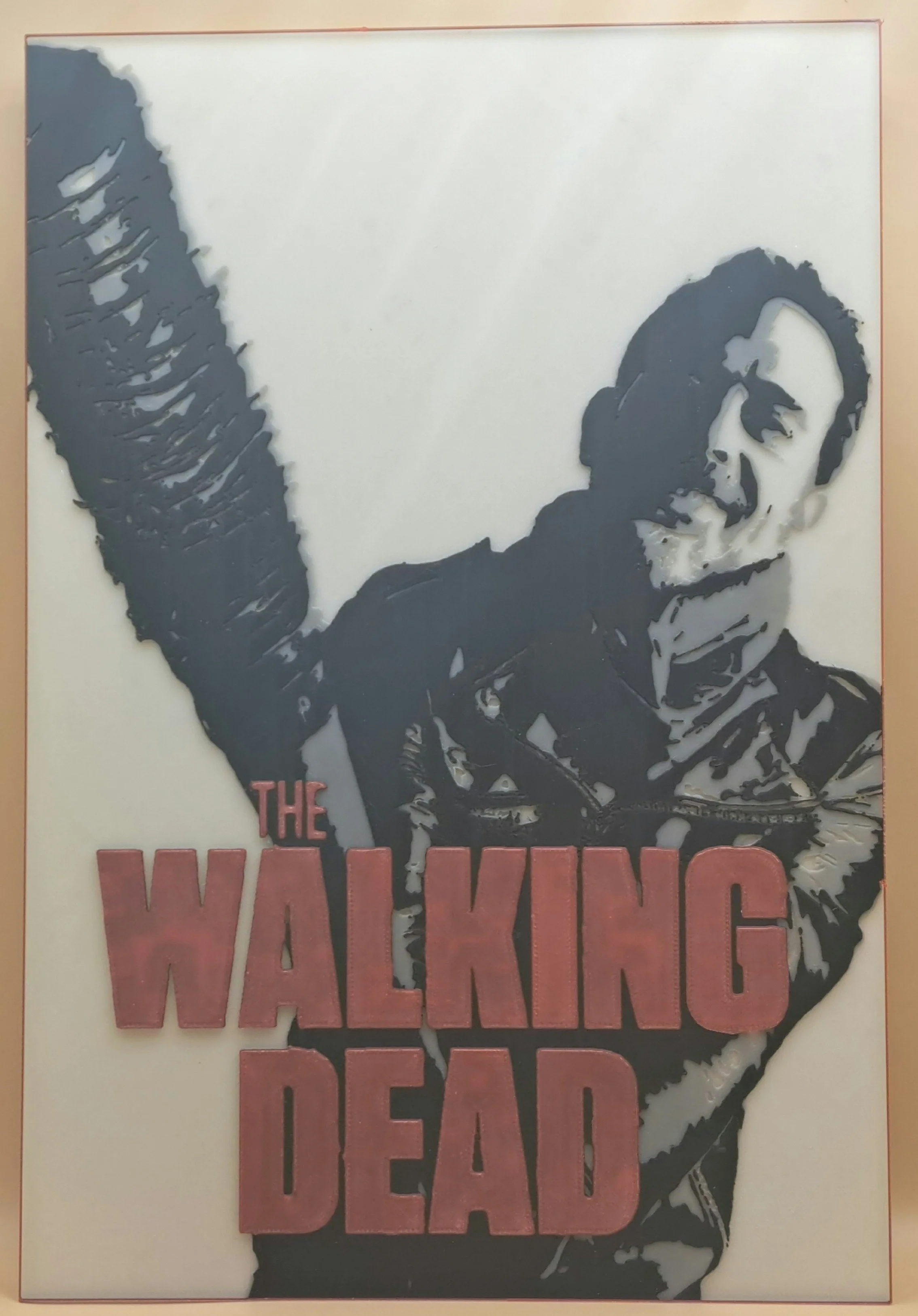 Negan, Walking Dead - Glow in the dark filament - Regular Lighting.