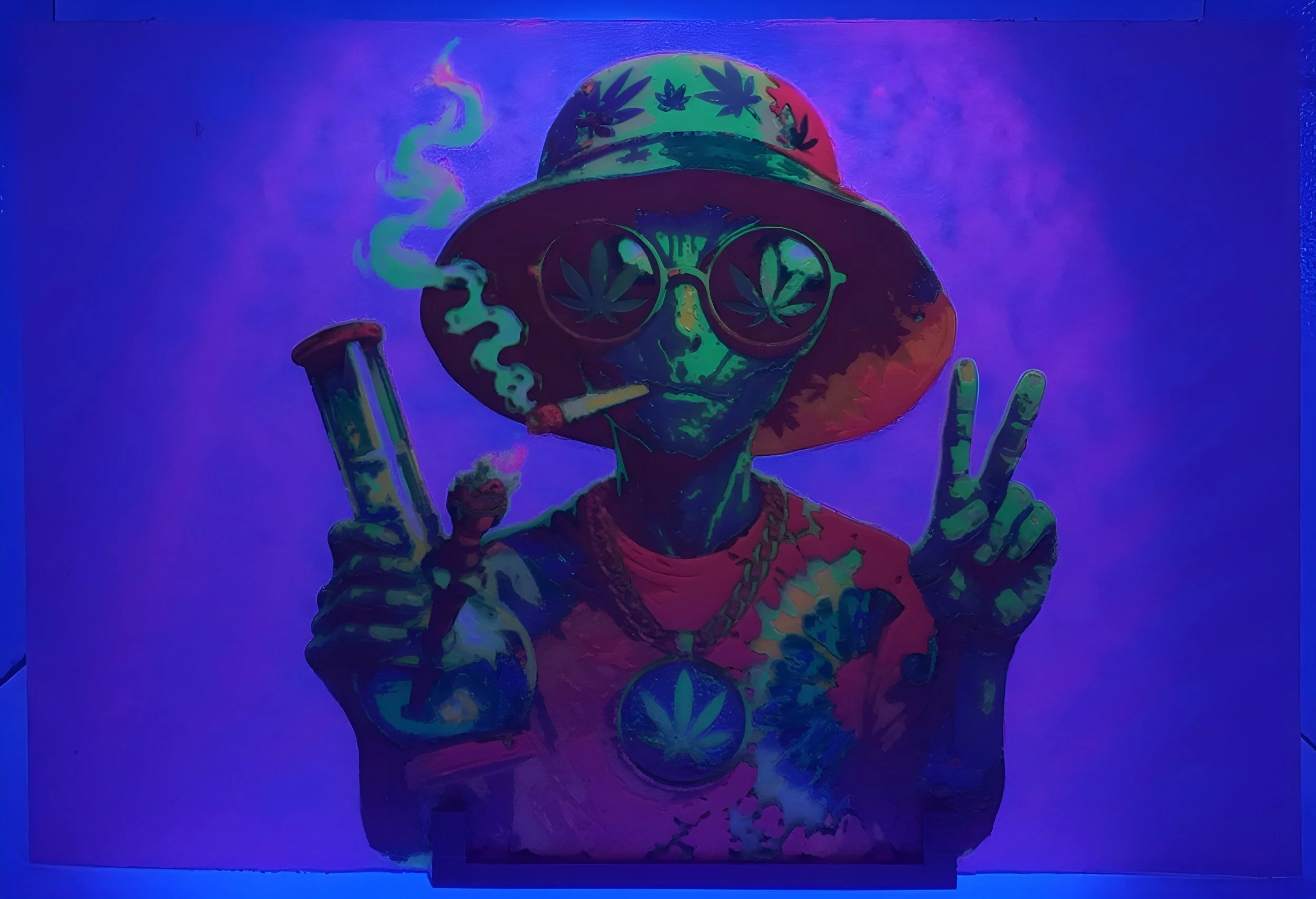 Another Alien Stoner - Original Art

UV Reactive
(UV Lighting)