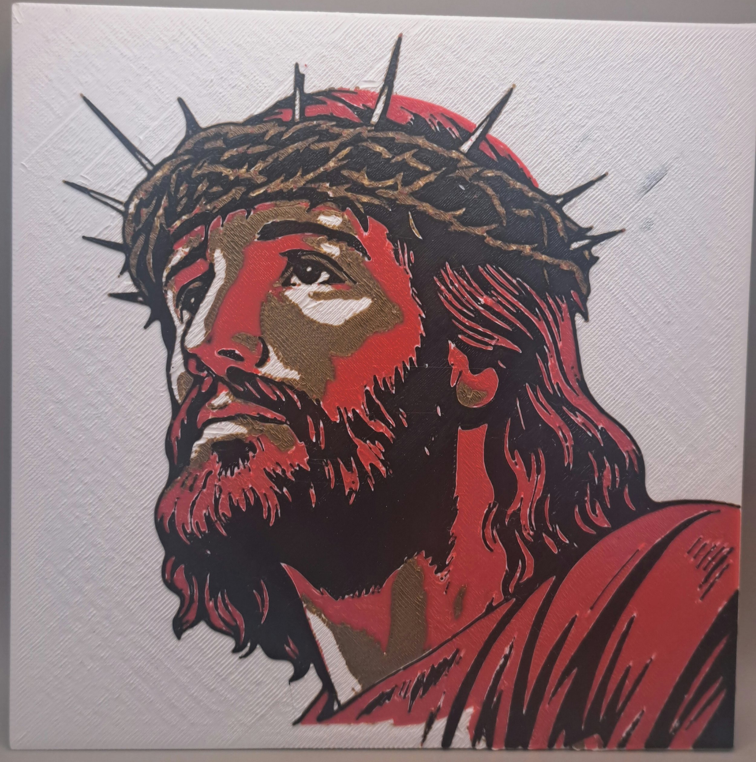 Jesus - King of Kings. 3d low profile print