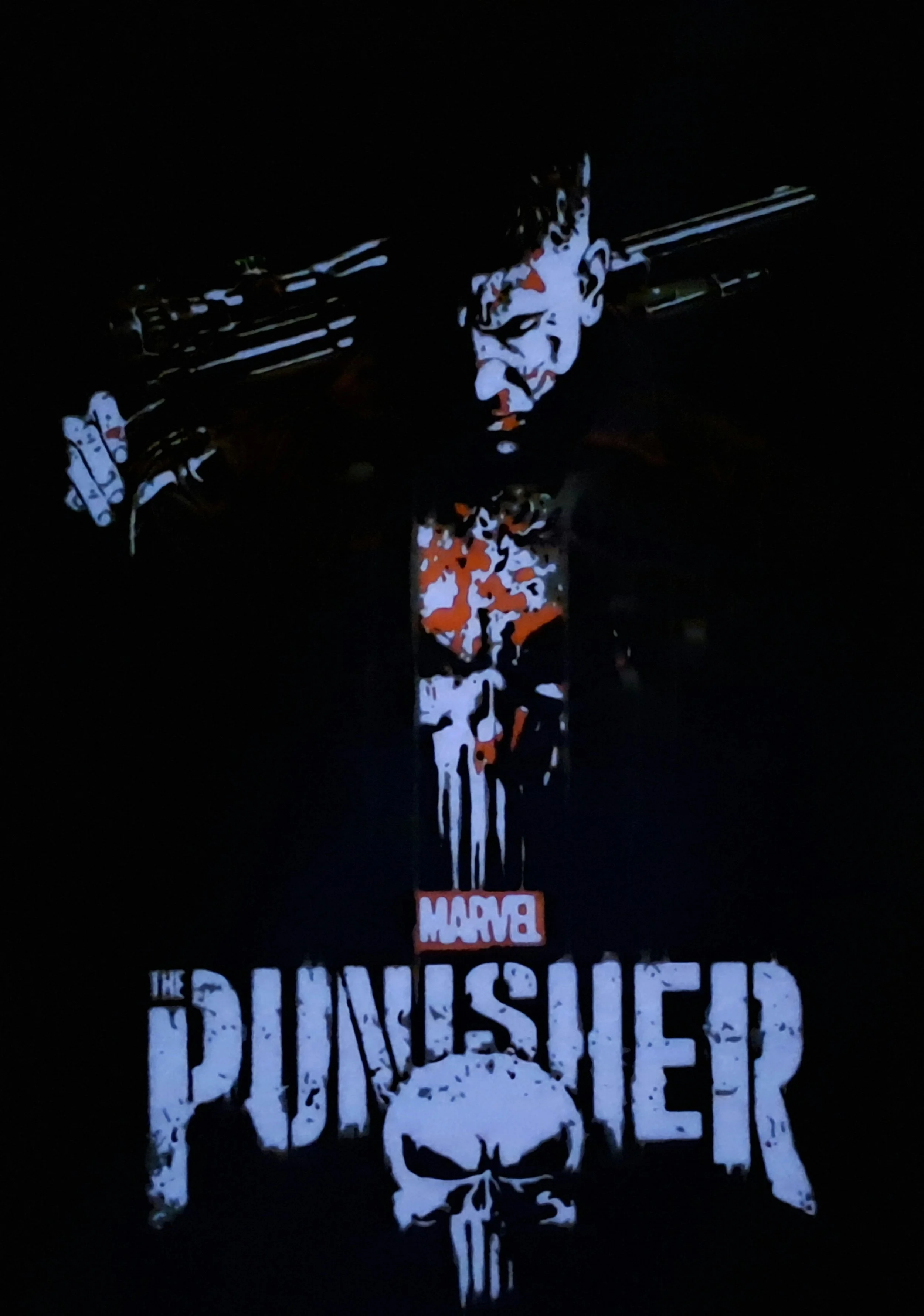 Marvels Punisher - Glow in the dark filament - No Lighting.
