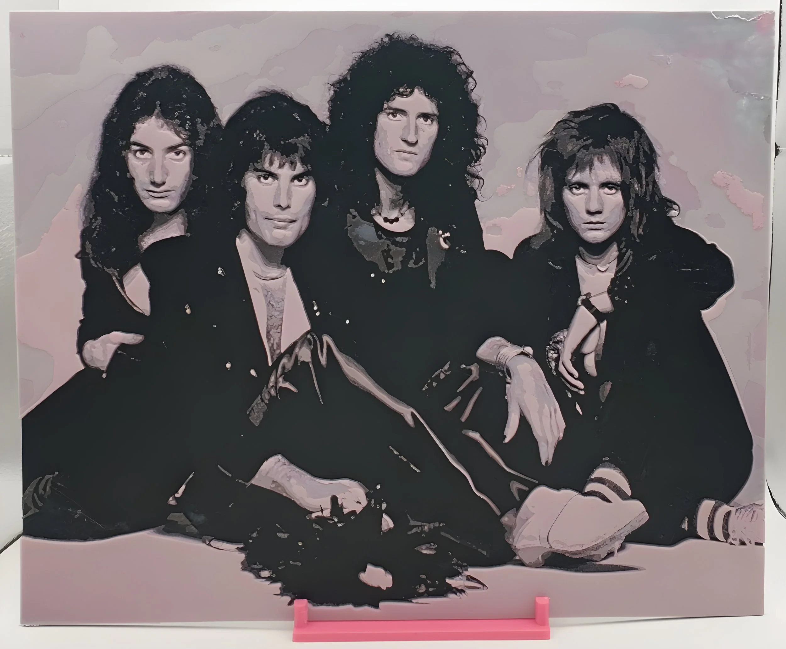 Queen - They will rock you! They certainly were champions of rock! Amazing details, in a soft pink hue. 