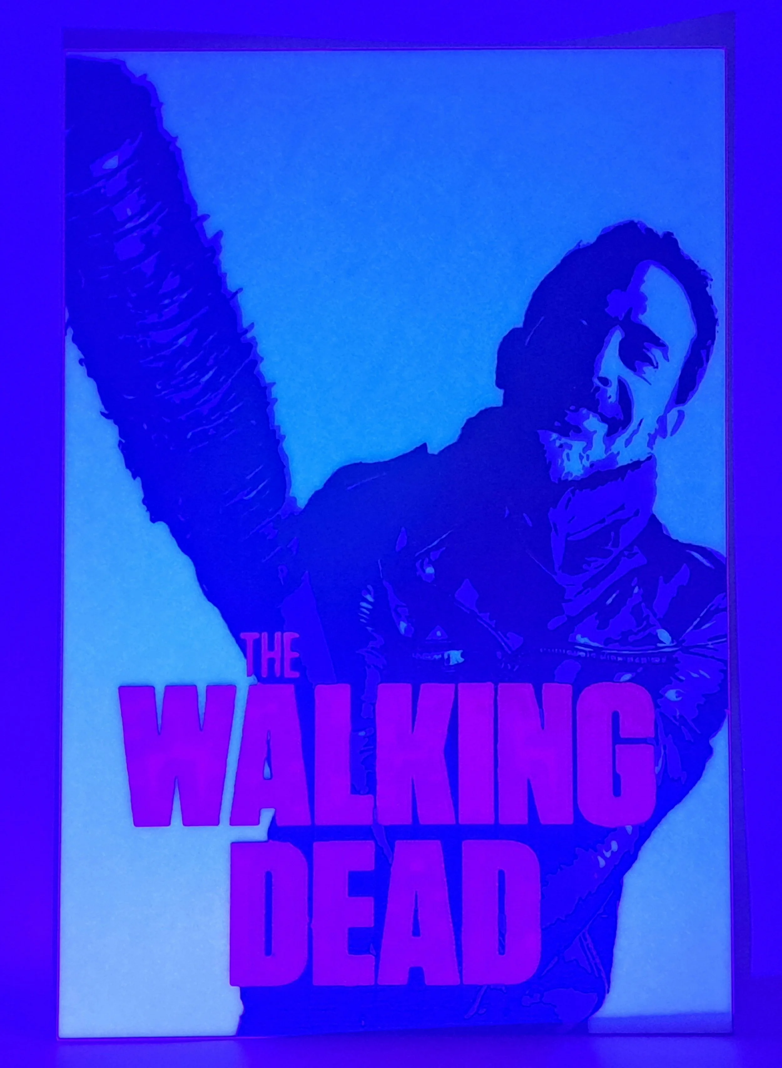 Negan, Walking Dead - Glow in the dark filament - UV Lighting.