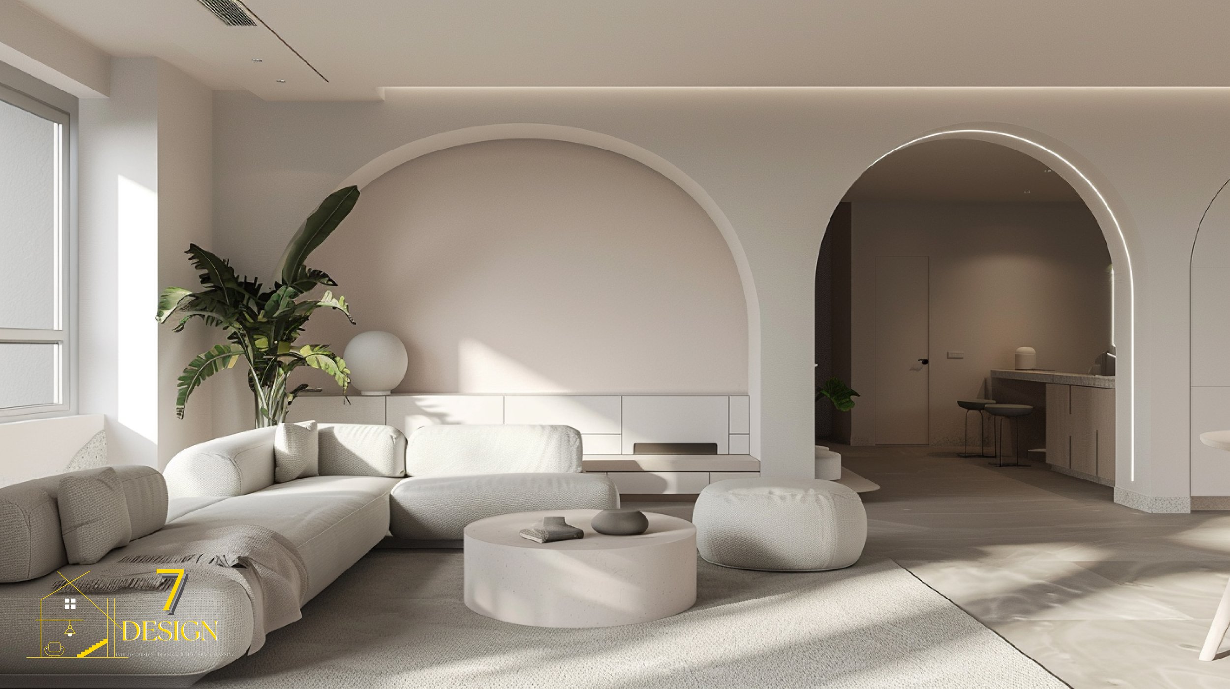Modern Minimalist Interior Design with Arches: Bridging Elegance and Simplicity