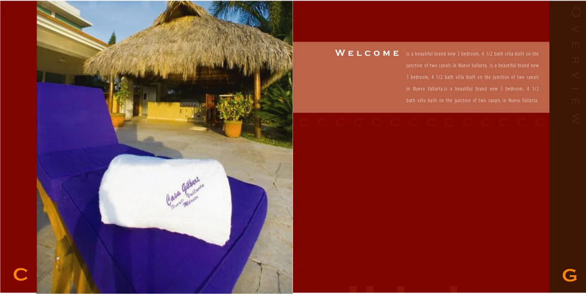 A sample of one of the many real estate brochures for which Clark has written copy.